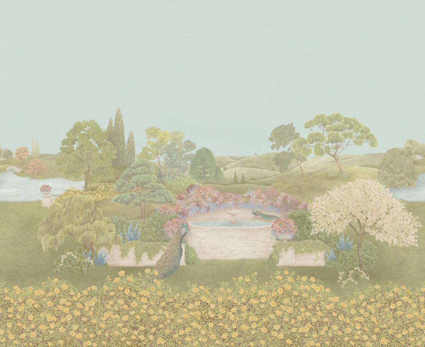 Landscape mural of THE GARDENS park - Idyll ochre