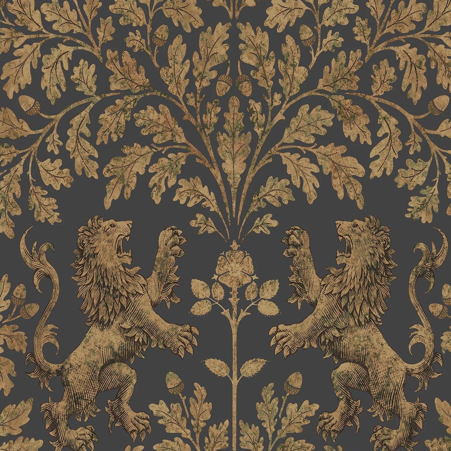 Tapeta THE PEARWOOD COLLECTION - Boscobel Oak czarny Cole & Son Eye on Design