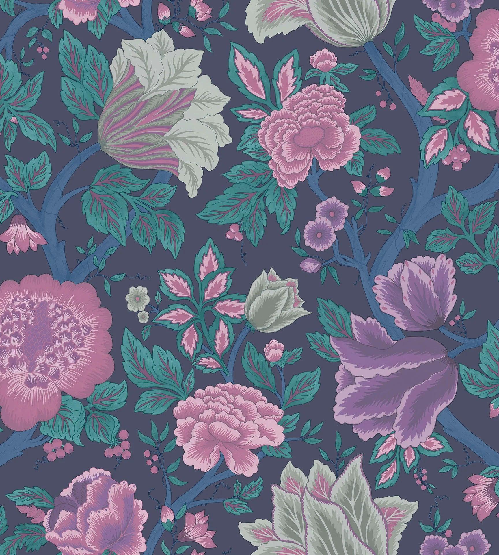 Tapeta THE PEARWOOD COLLECTION - Midsummer Bloom fioletowy Cole & Son Eye on Design