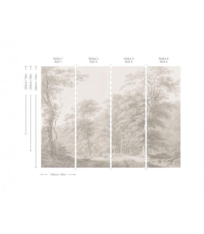 Tapeta WATERCOLOR GROVE beżowy Wallcolors Eye on Design