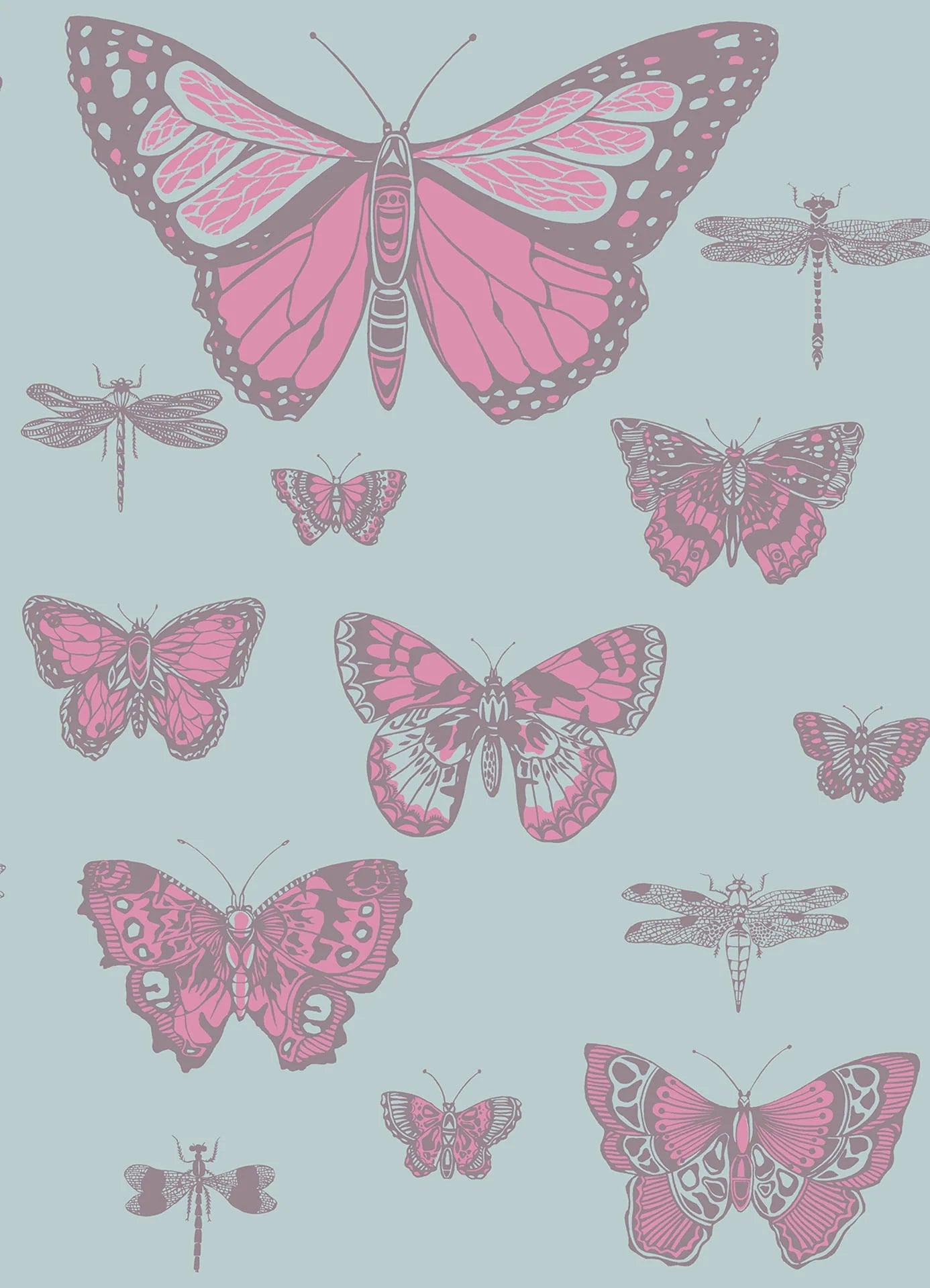Tapeta WHIMSICAL - Butterflies & Dragonflies niebieski Cole & Son Eye on Design