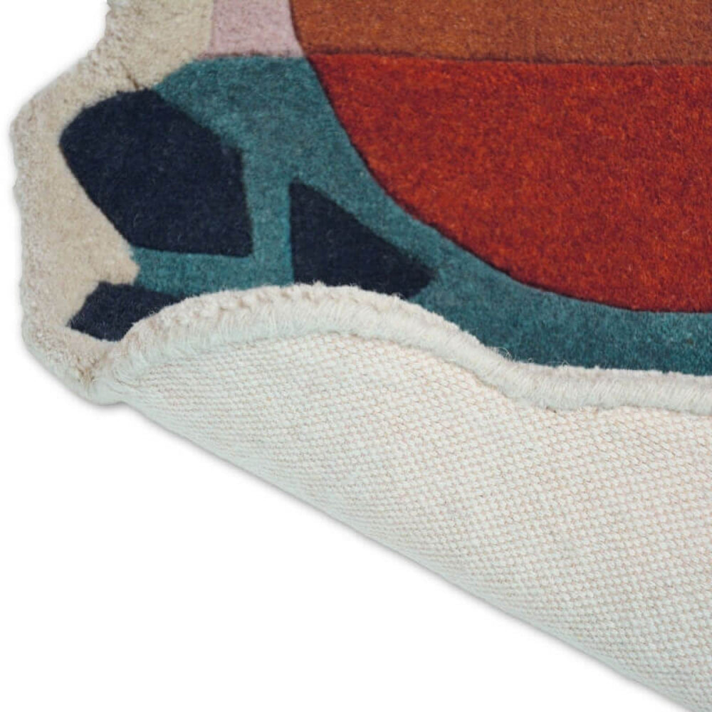 Runder Teppich ZODIAC GEMINI beige-meergrün