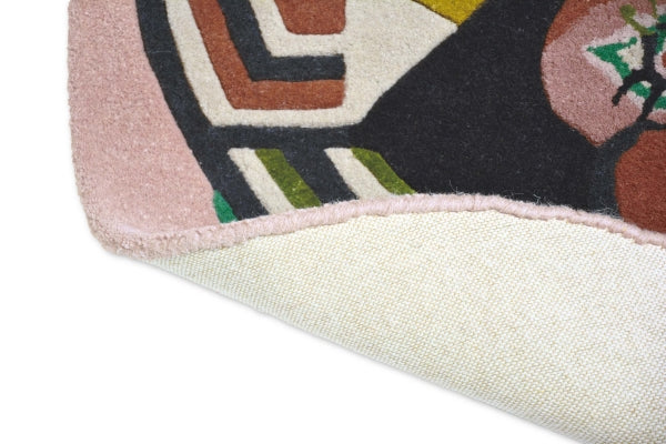 Round rug Zodiac Virgo beige-green