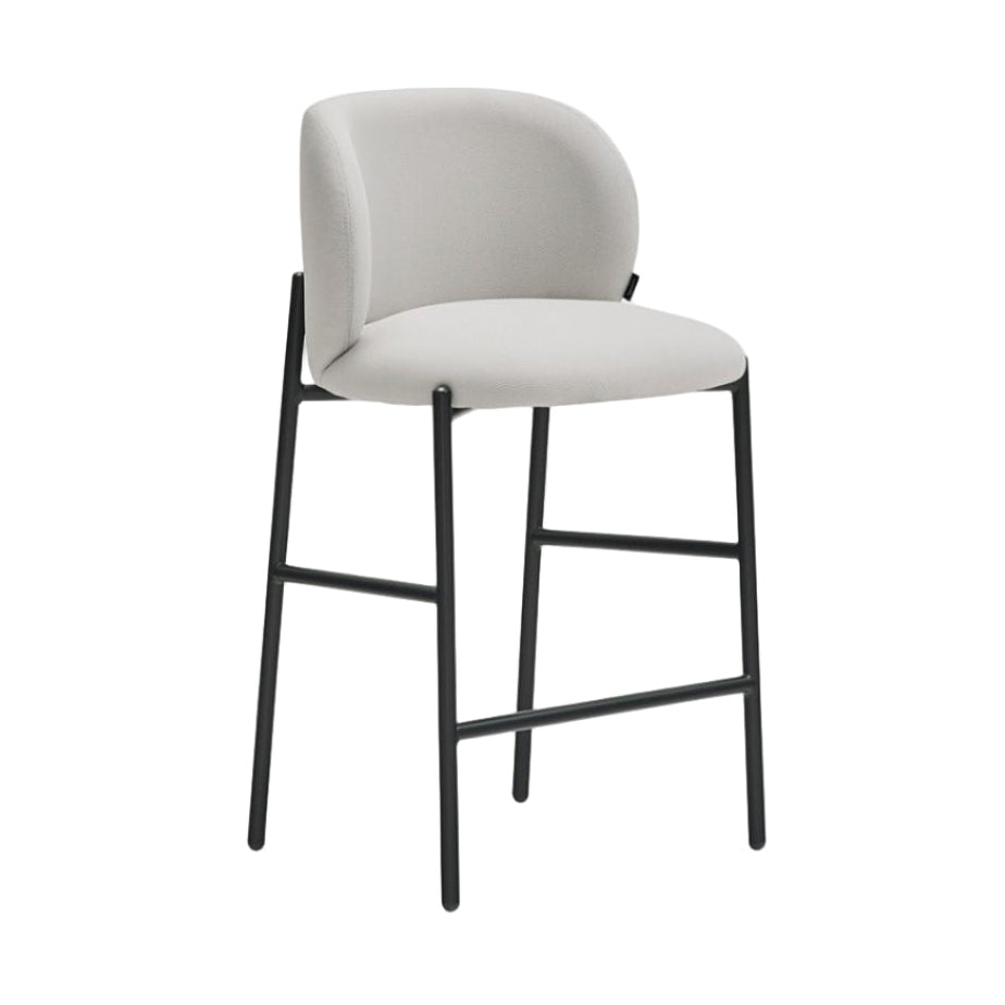 MOGI Gray Bar Stool with Black Base