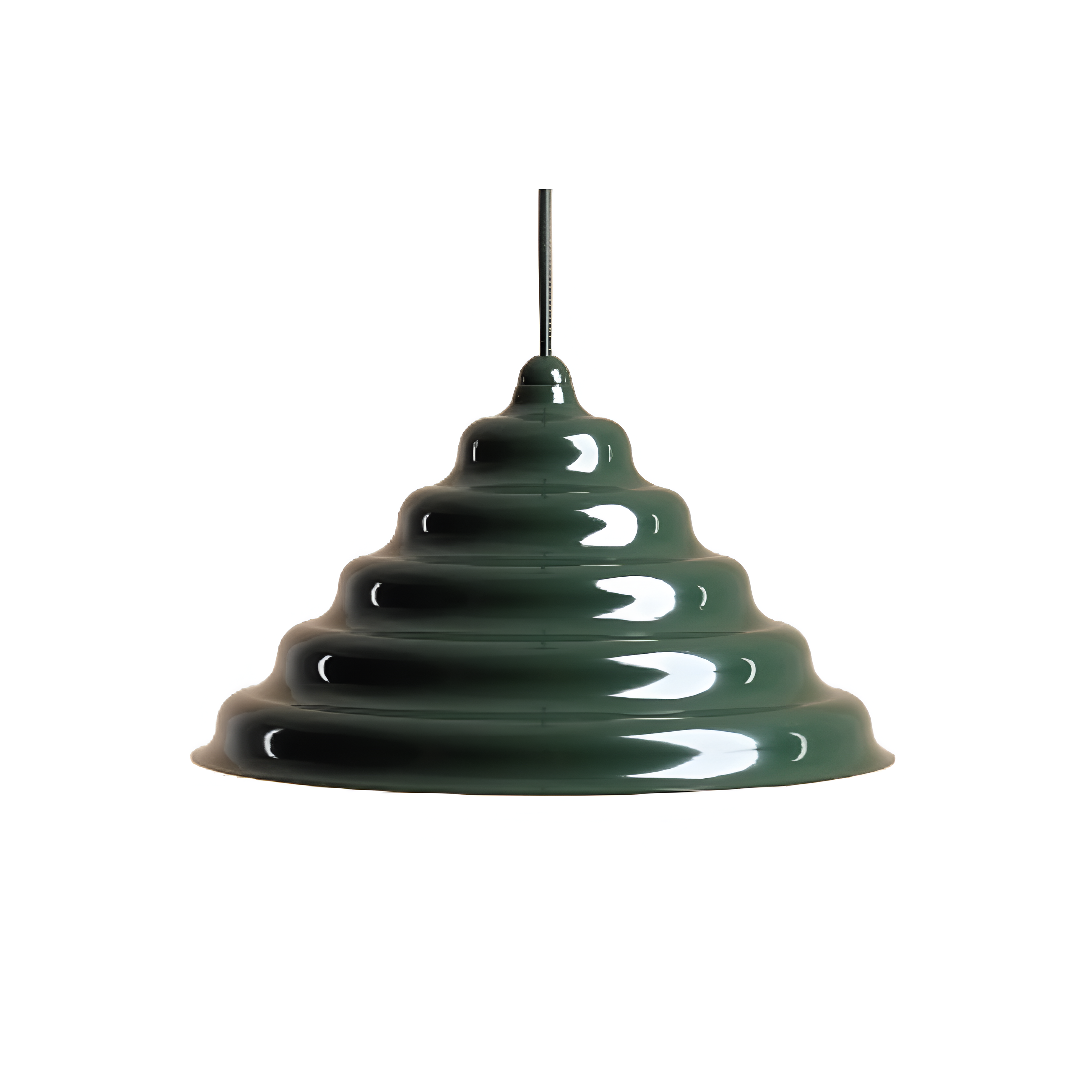 Hanging lamp green wave