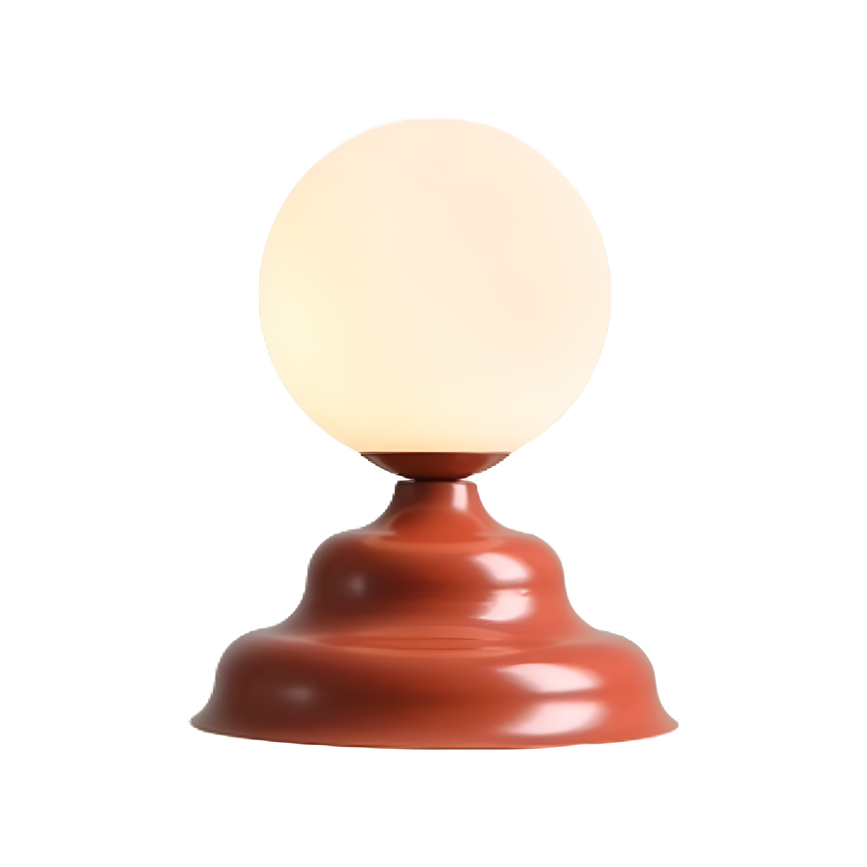 Table lamp with a glass lampshade brick wave