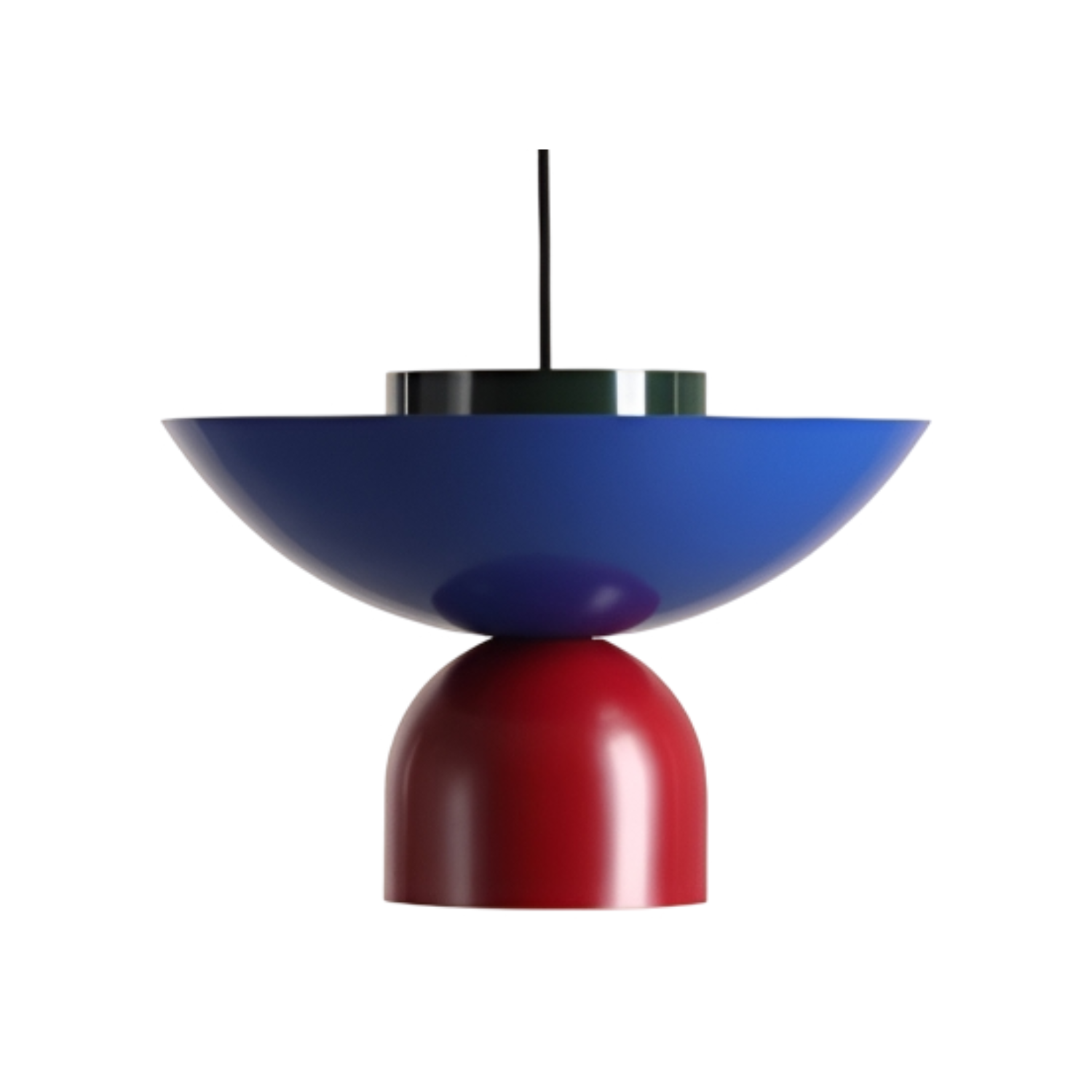 ILIA Hängelampe blau mit rot