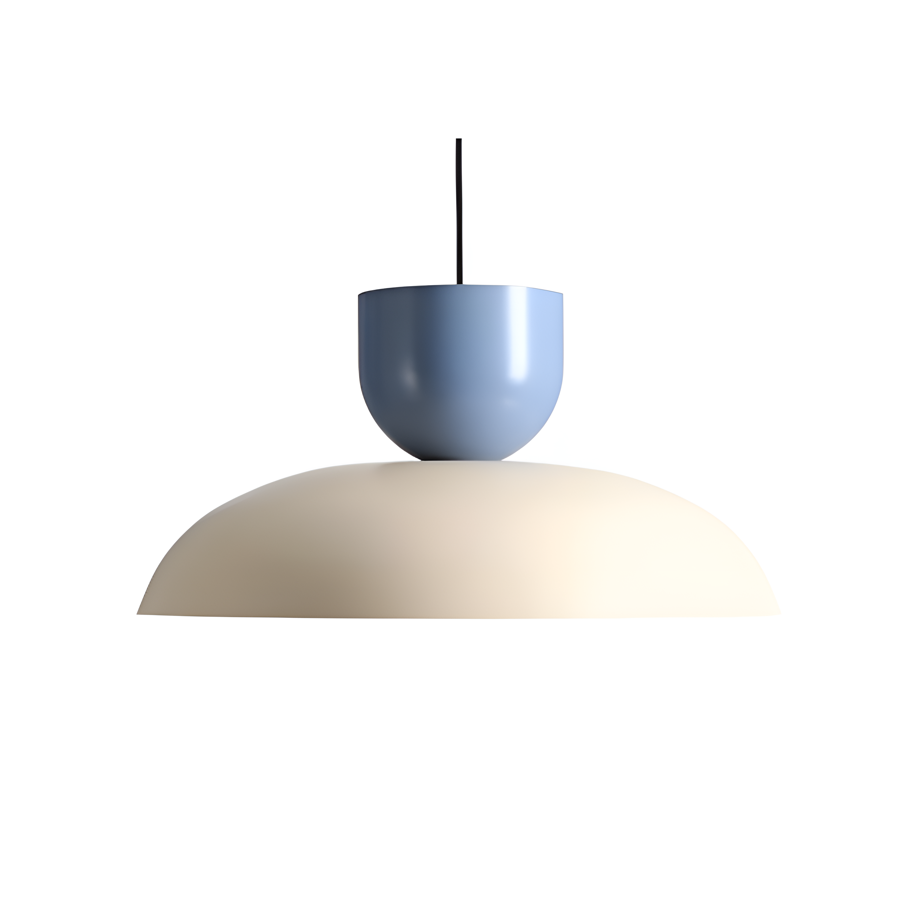 Hanging lamp Ella cream with blue