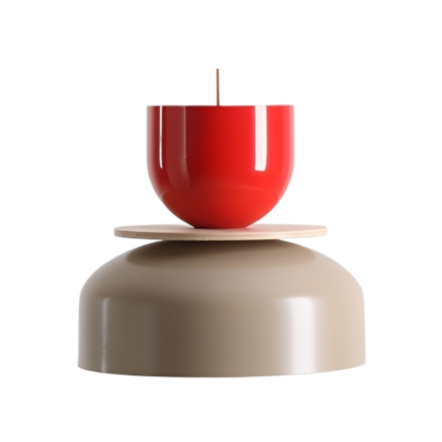 UTO Hängelampe rot mit beige