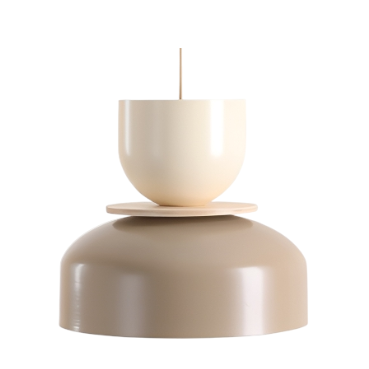 UTO Pendelleuchte creme mit beige