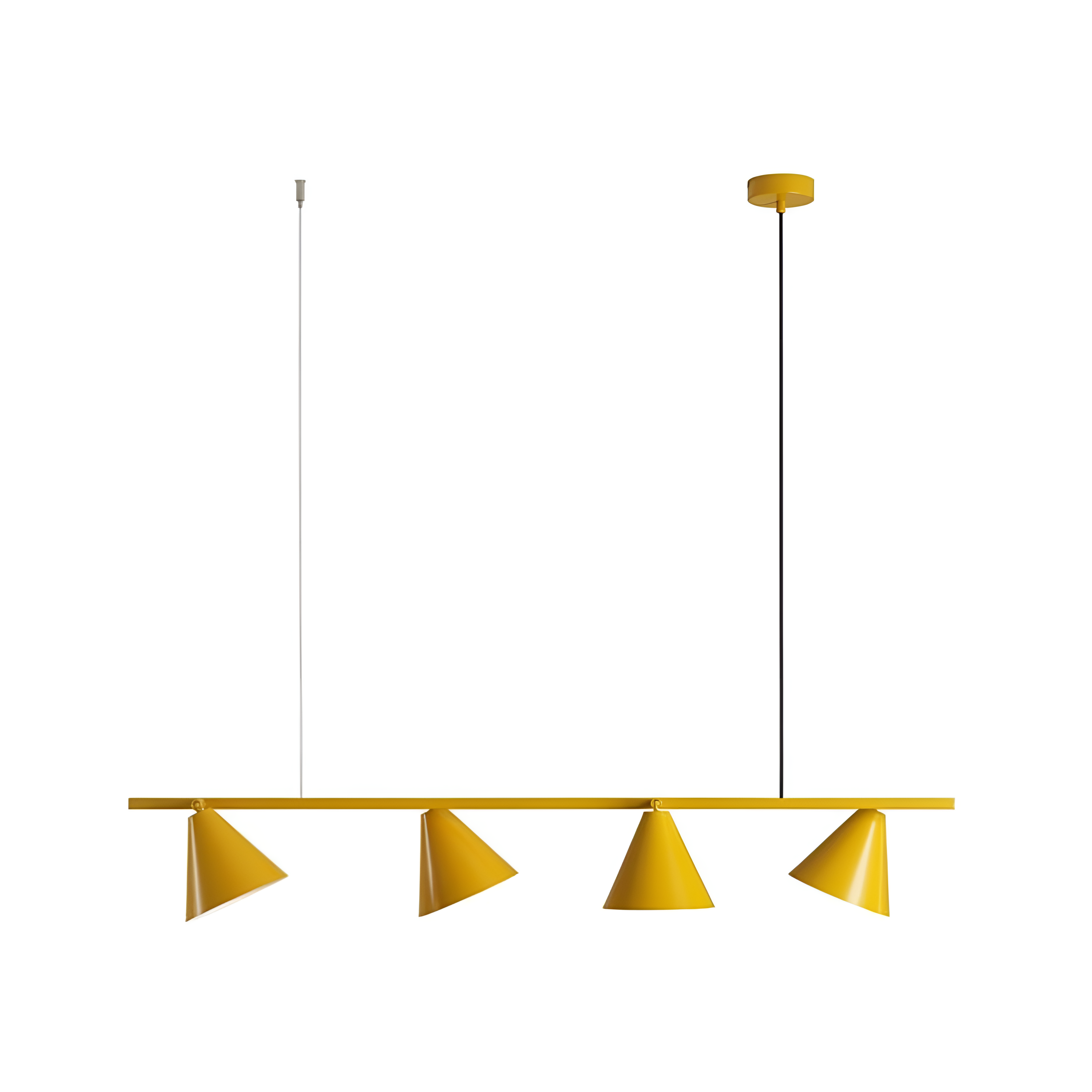 FORM QUATRO senffarbene Pendelleuchte