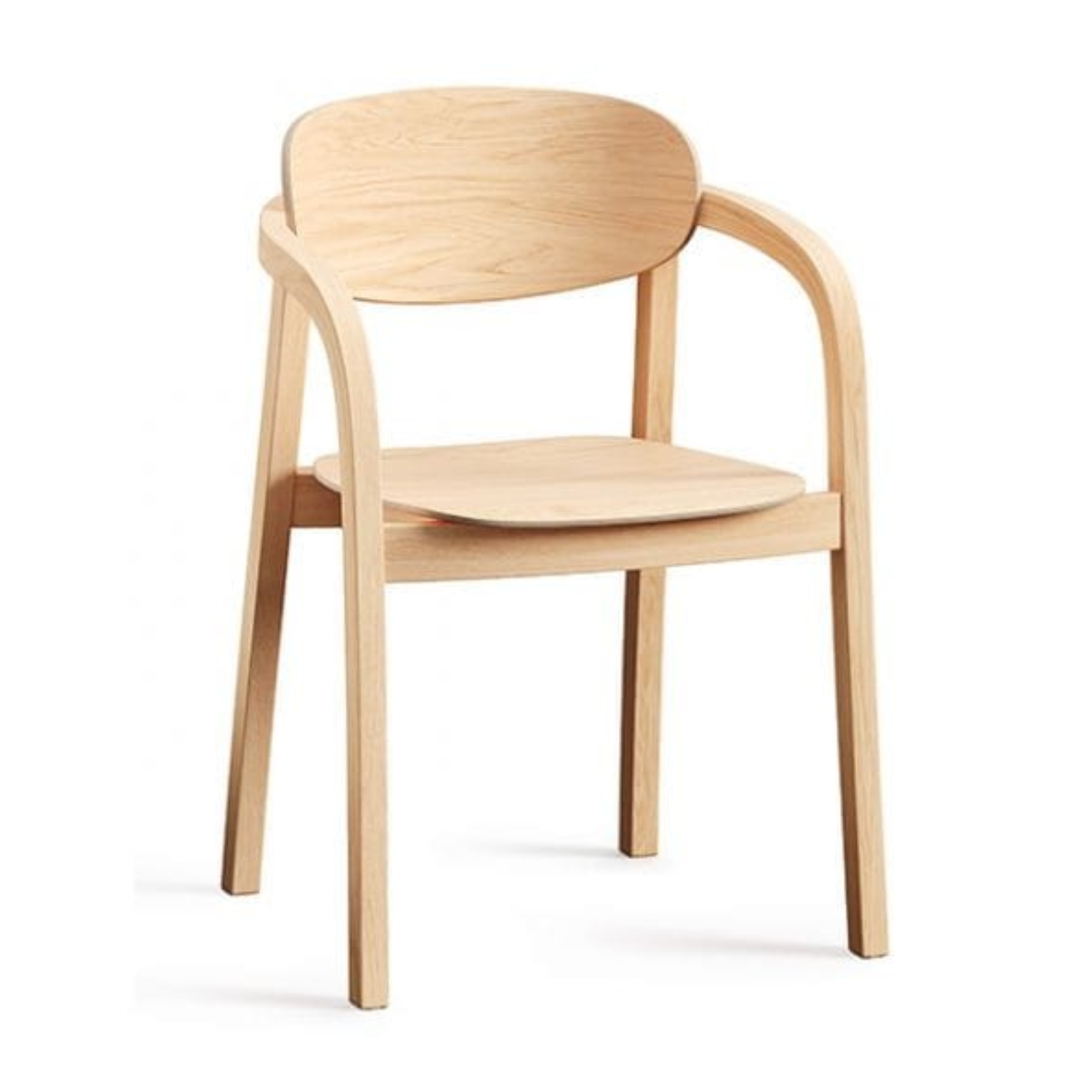 Chair with armrests beech wood line