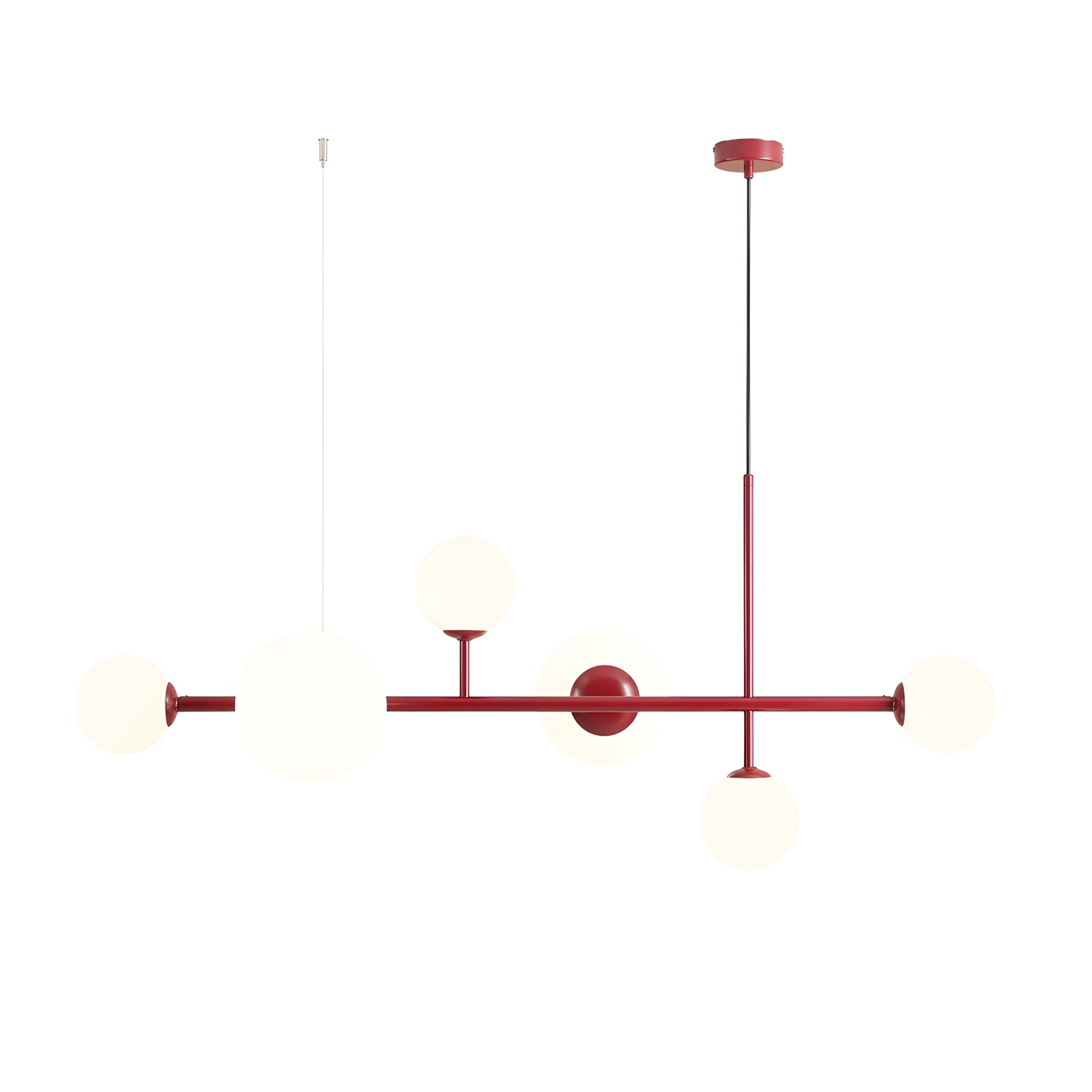 Hanging lamp Dione Hexa red