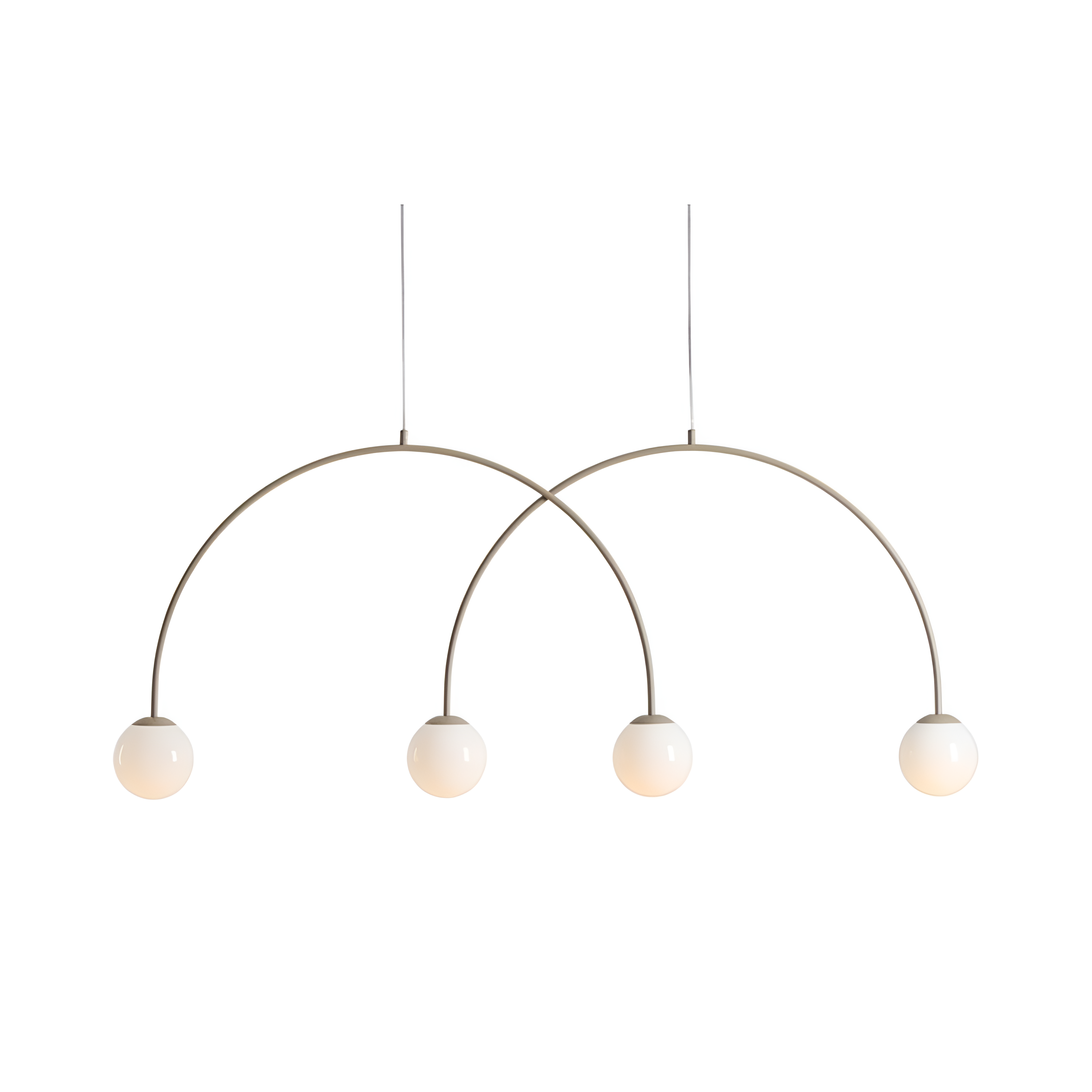 UNA DUO beige Hängelampe