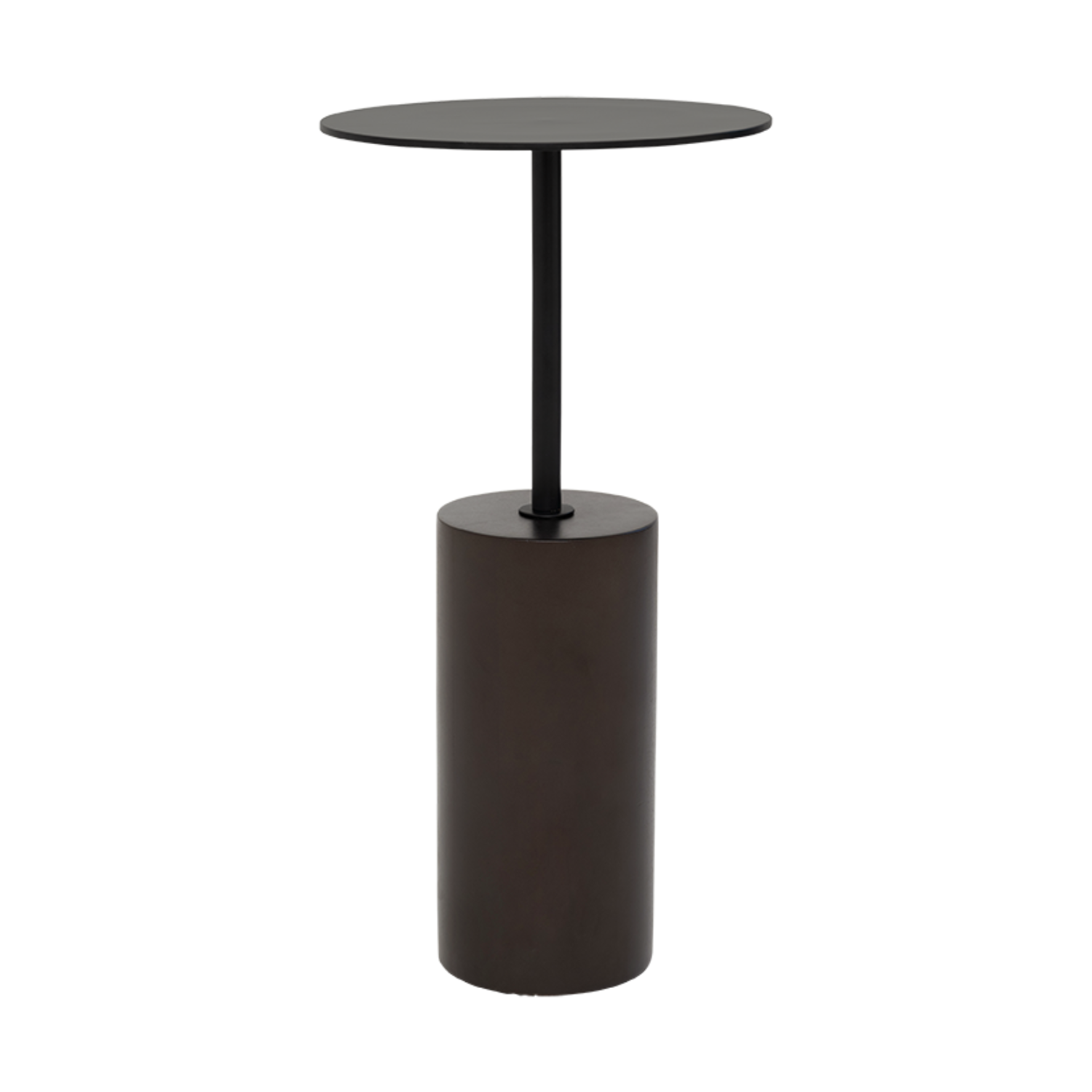Macy side table and a black top with a wooden base