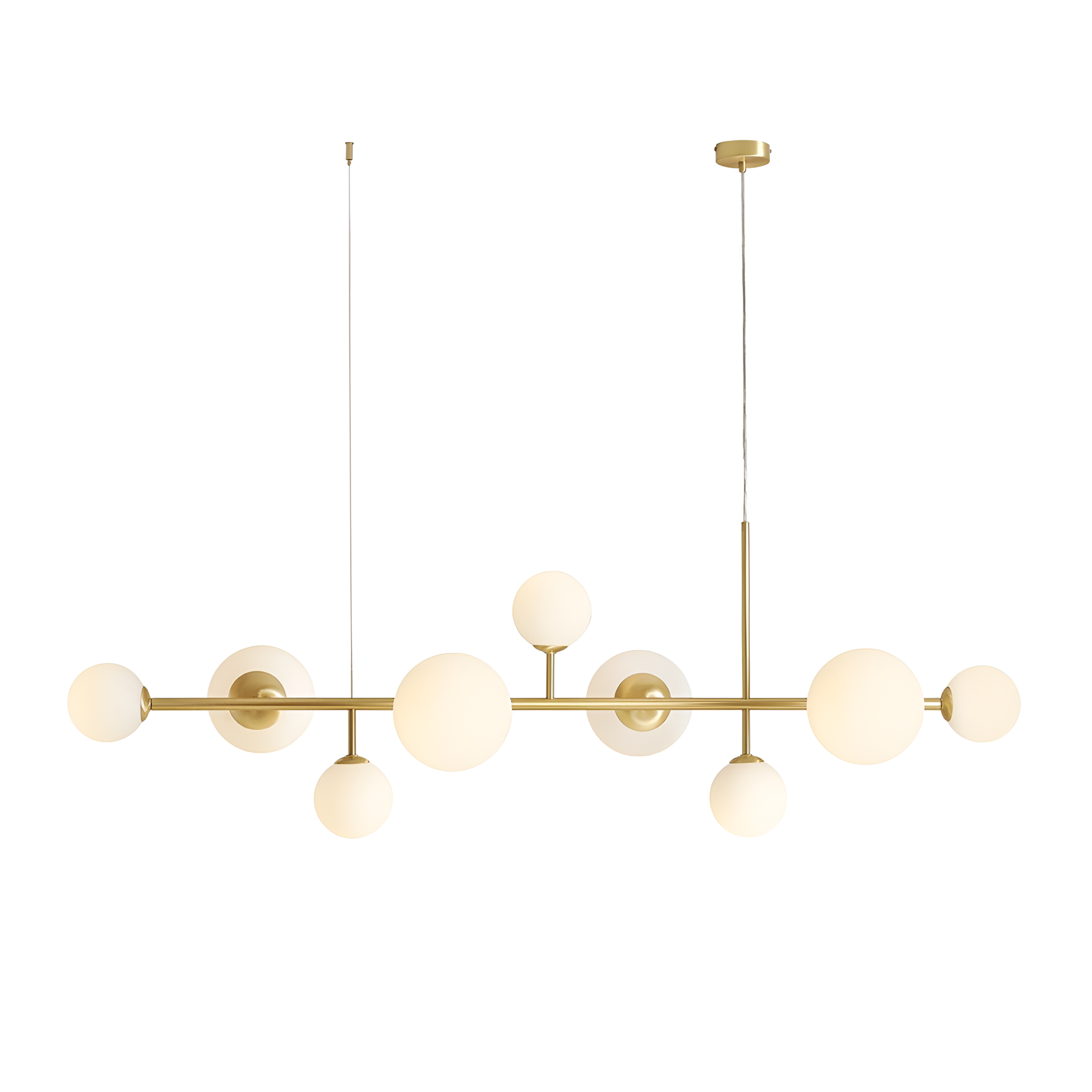 Diona long hanging lamp brass