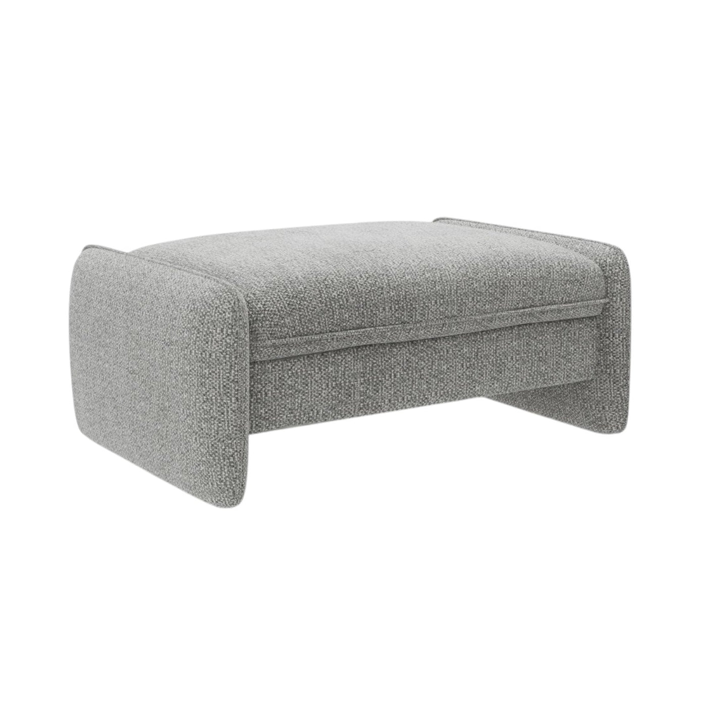 Rectangular Pouf GEORGIA Gray Chenille