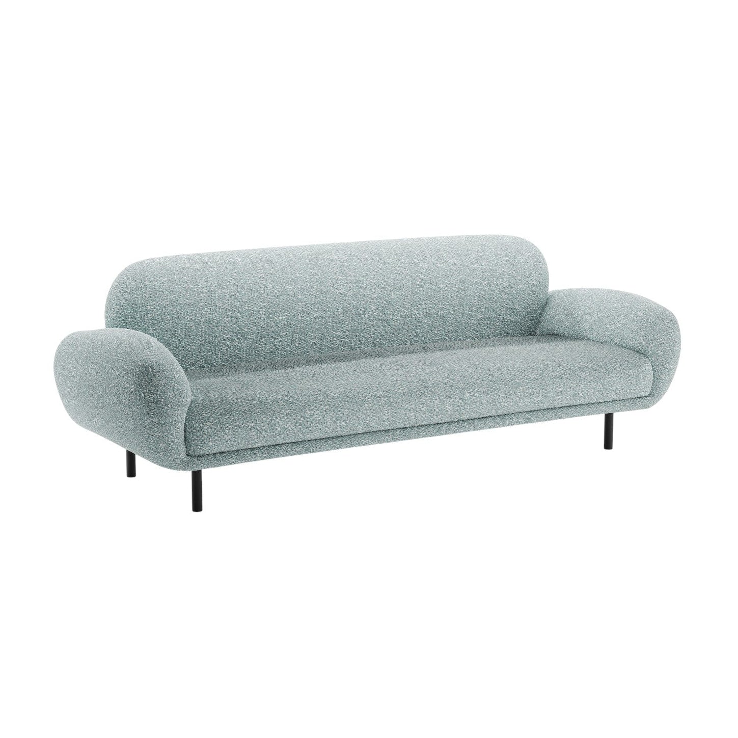 Sofa 3-Sitzer POPPY gedämpftes Blau Chenille