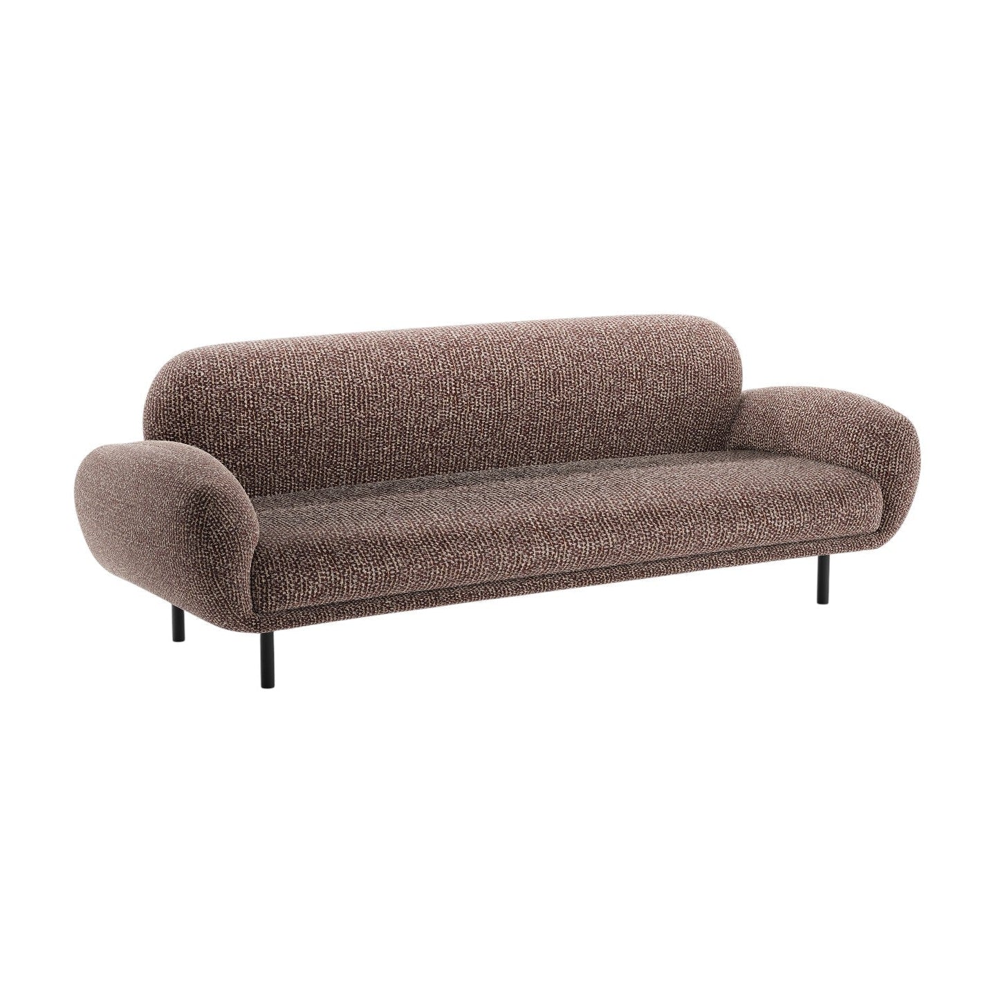 Sofa 3-Sitzer POPPY braunes Chenille