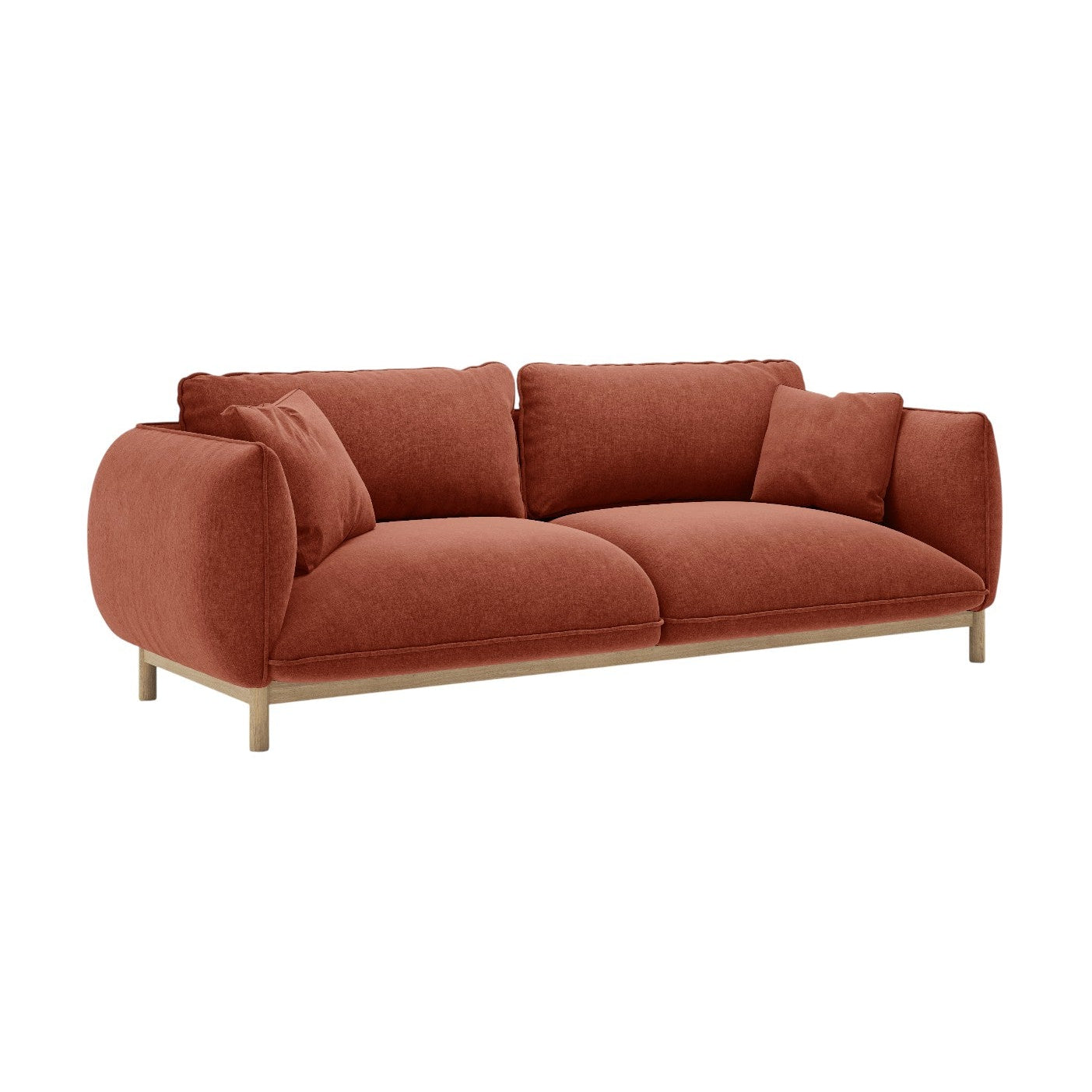 Sofa 3-sitzig ADA kastanienbraun Chenille