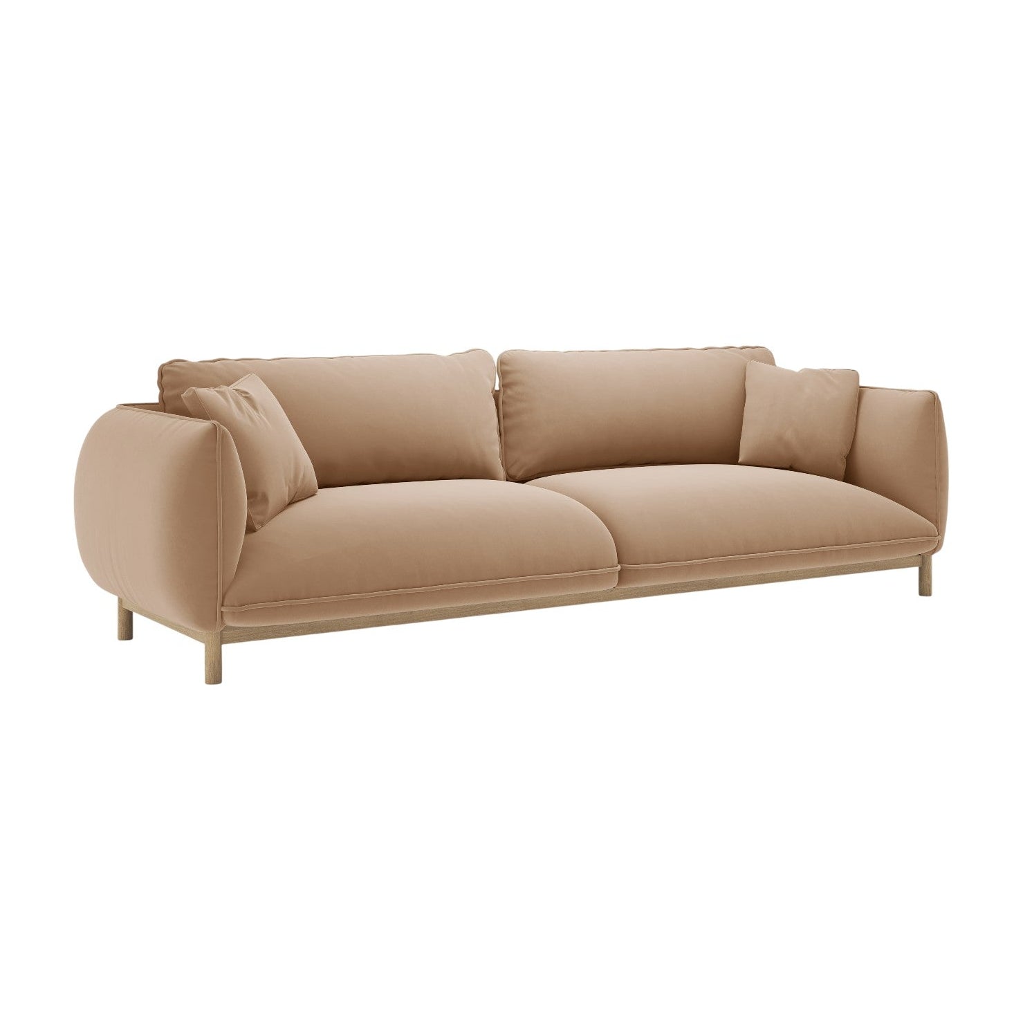 ADA sand velvet 4-seater sofa