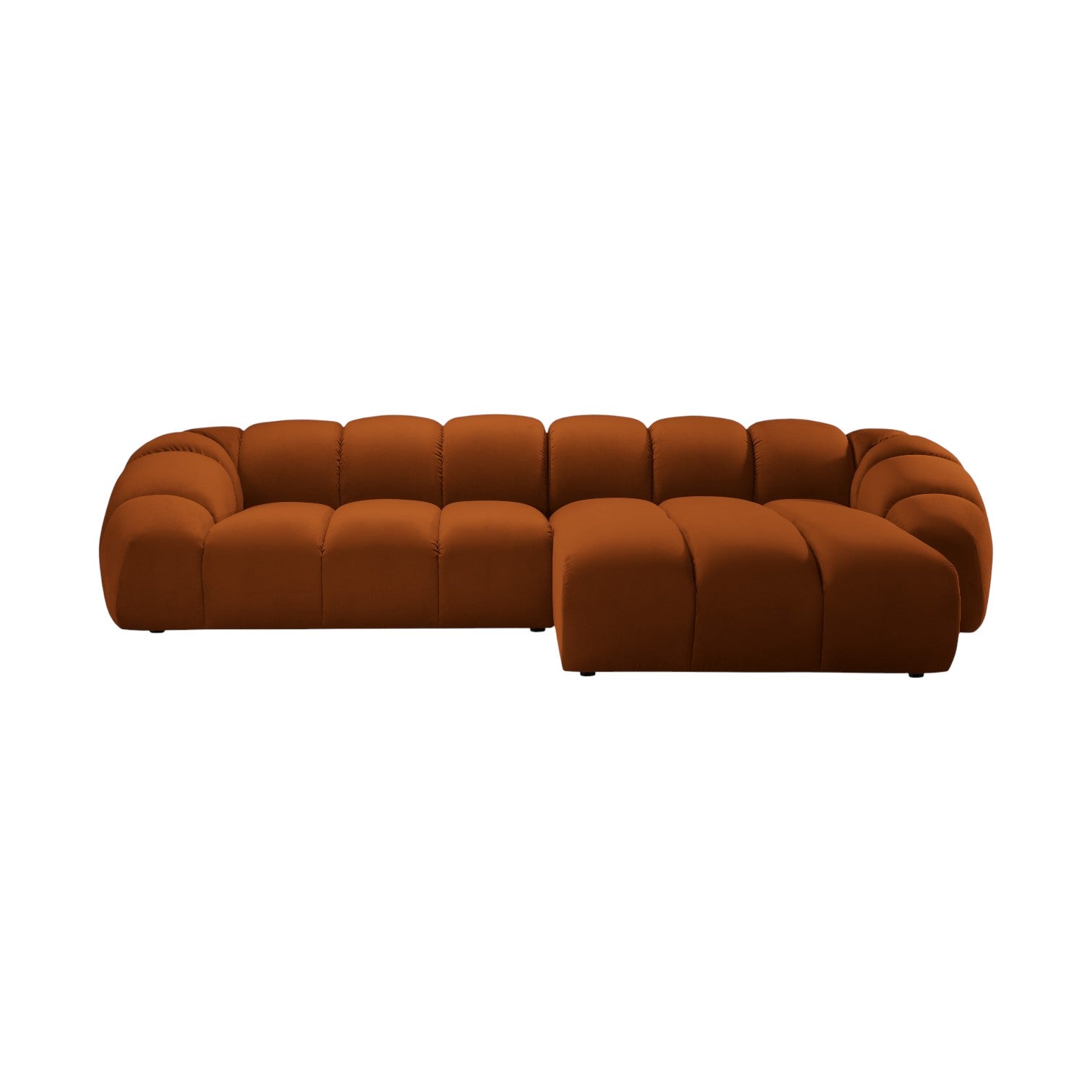 Velvet Right Corner Sofa, "Diana", 4 Sitze, Terrakotta, 334x182x72
In Europa gemacht