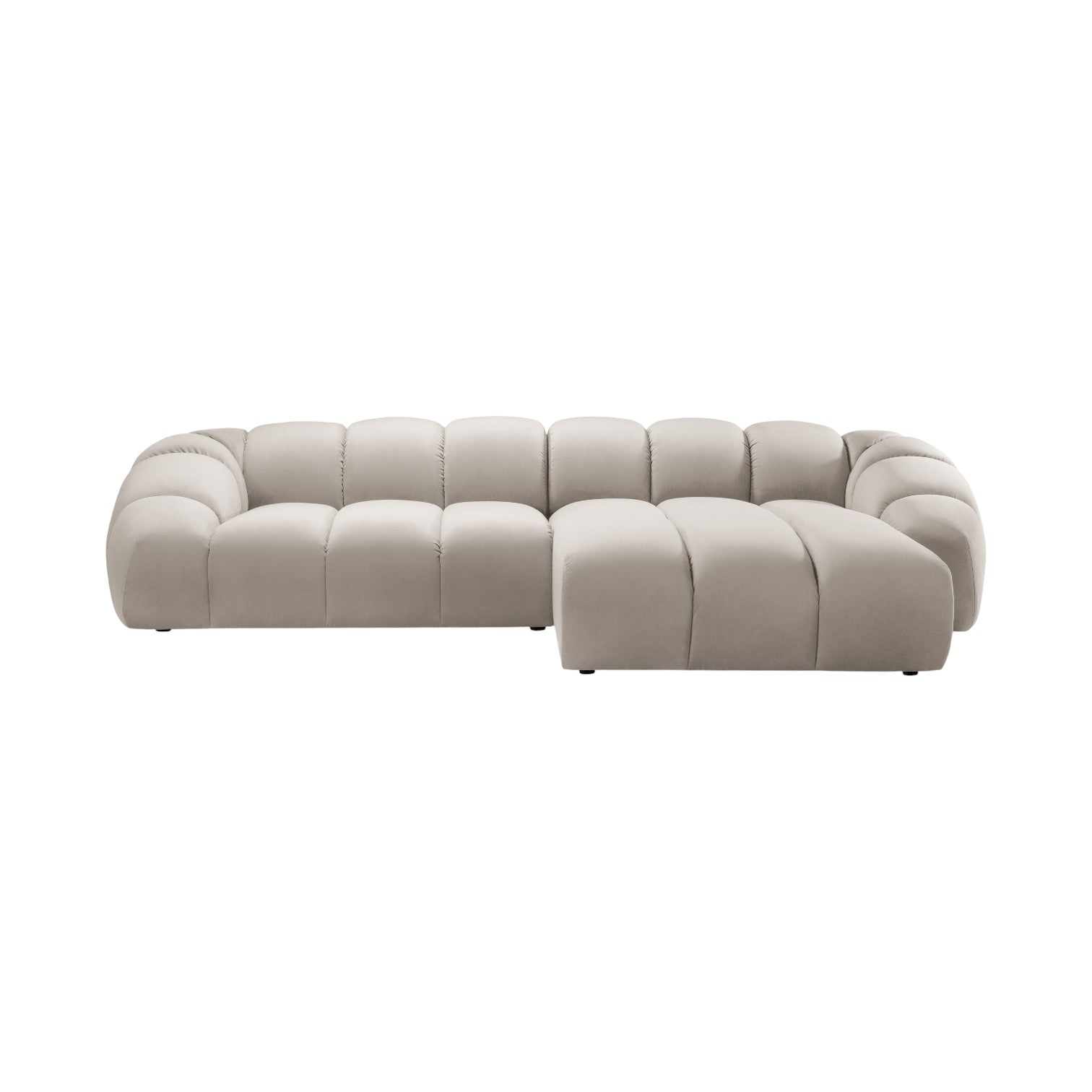 Velvet Right Corner Sofa, "Diana", 4 Sitze, Beige, 334x182x72
In Europa gemacht