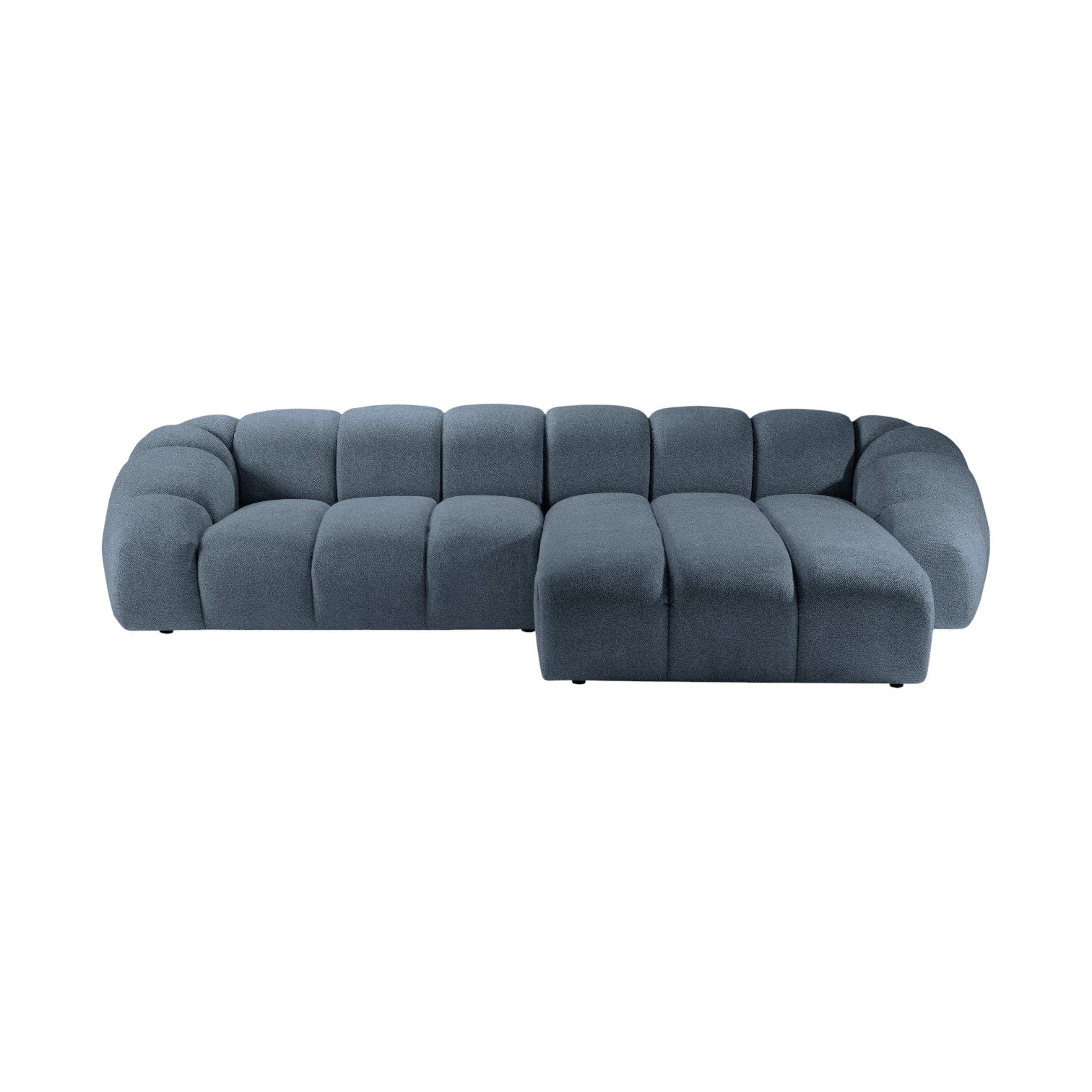 Velvet Right Corner Sofa, "Diana", 4 Seats, Blue Jeans, 334x182x72
Made in Europe