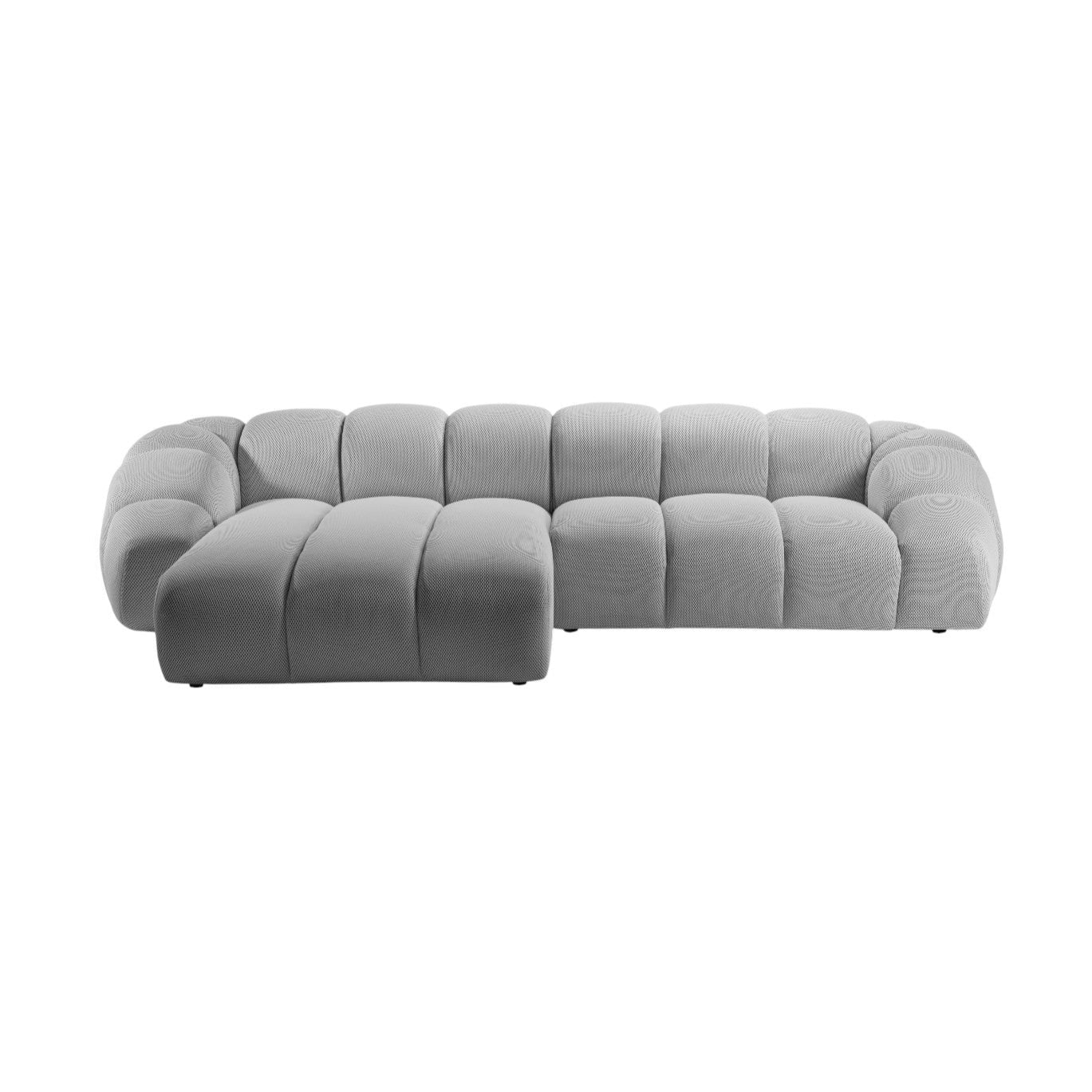 Left Corner Sofa, "Diana", 4 Seats, Silver, 334x182x72
Made in Europe