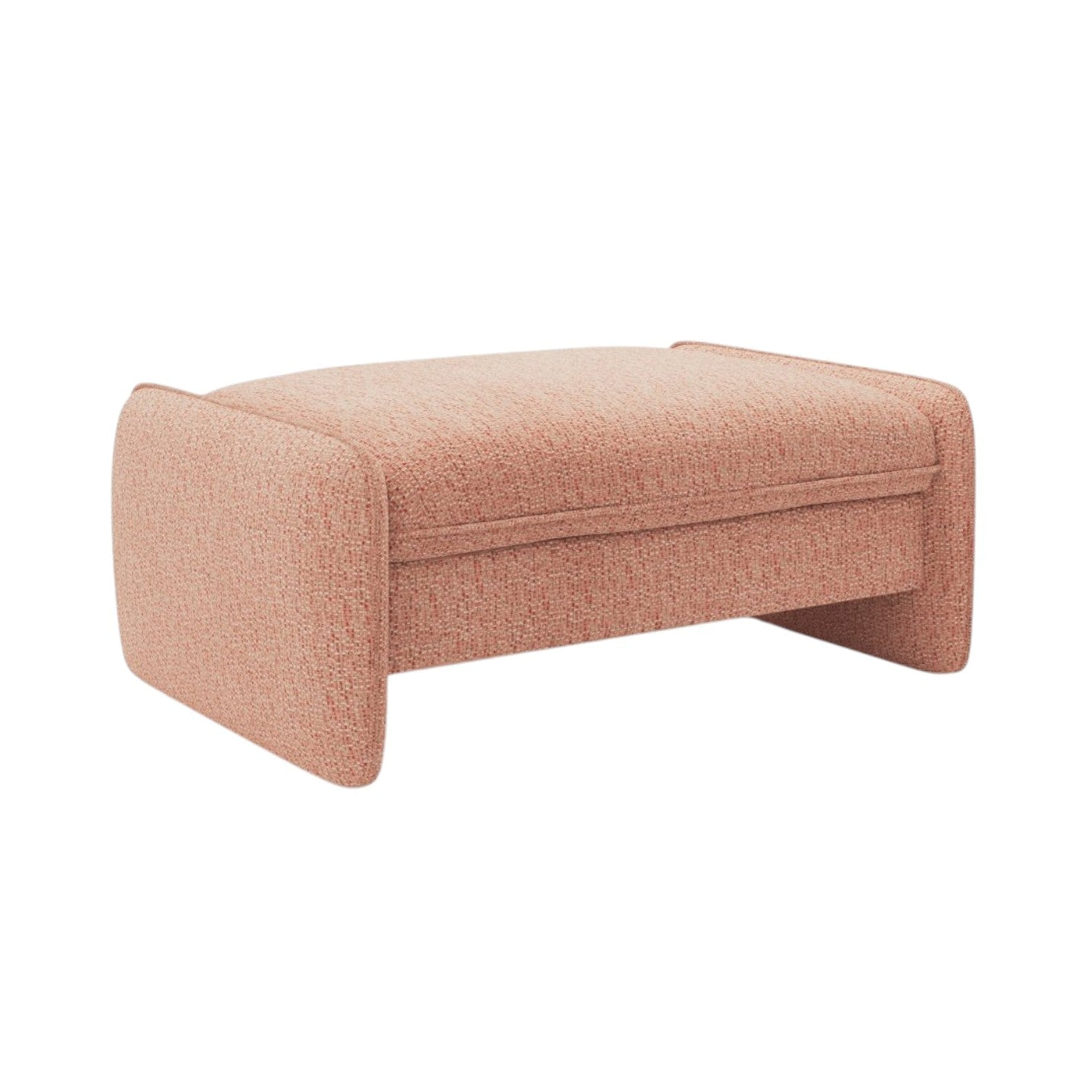 Rectangular Pouf GEORGIA Pink Chenille