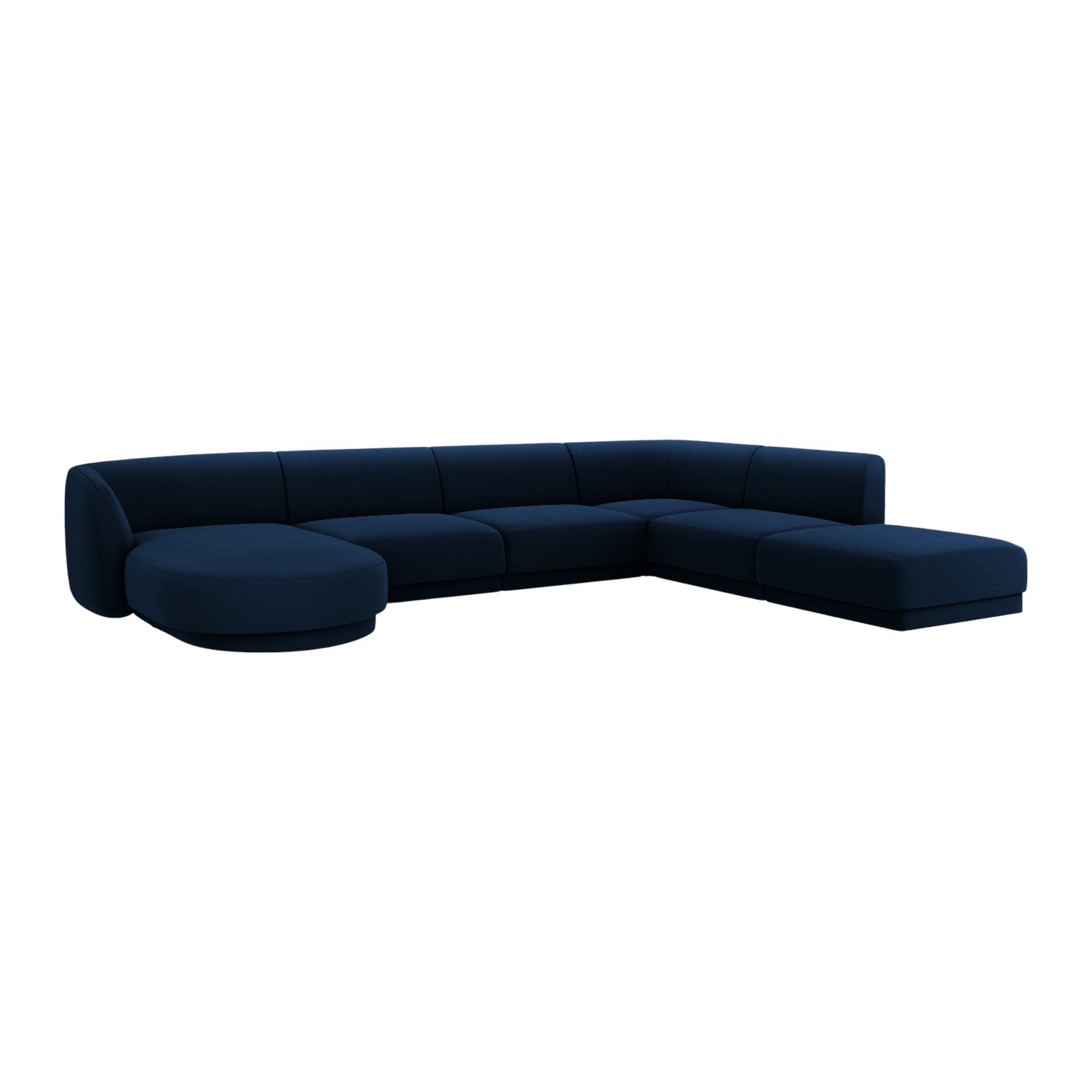 Velvet -Ecke in Form in der rechten Hand Miley Marine Blau