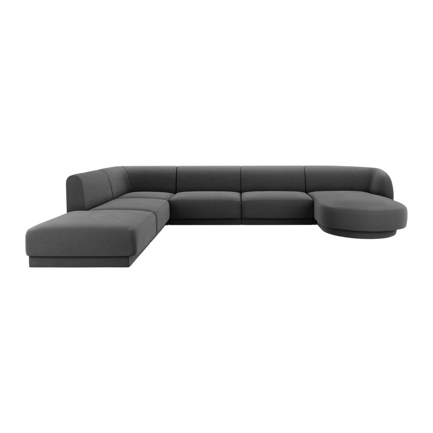 A velvet corner in shape in left -hand miley dark gray