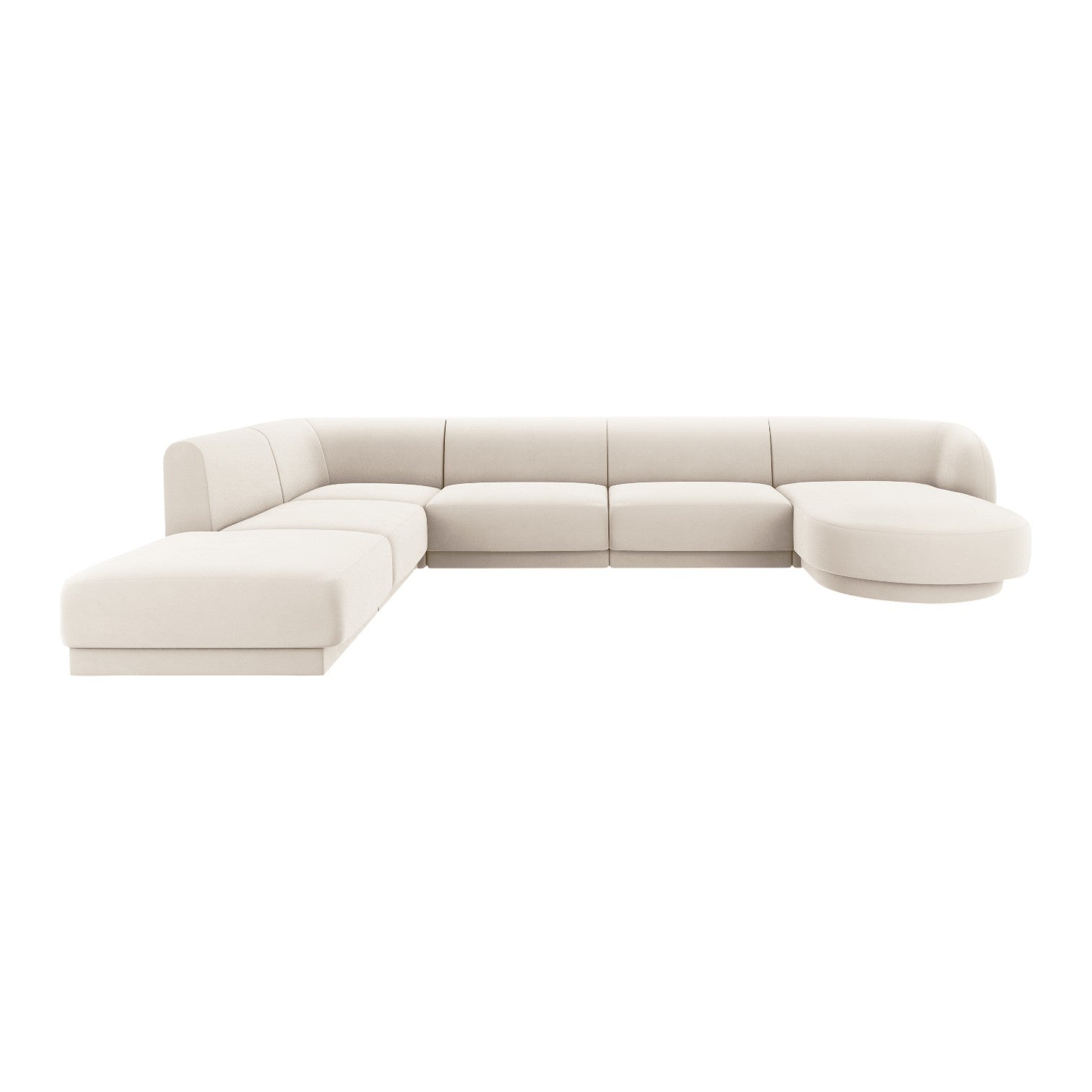 A velvet corner in shape in left -hand miley beige