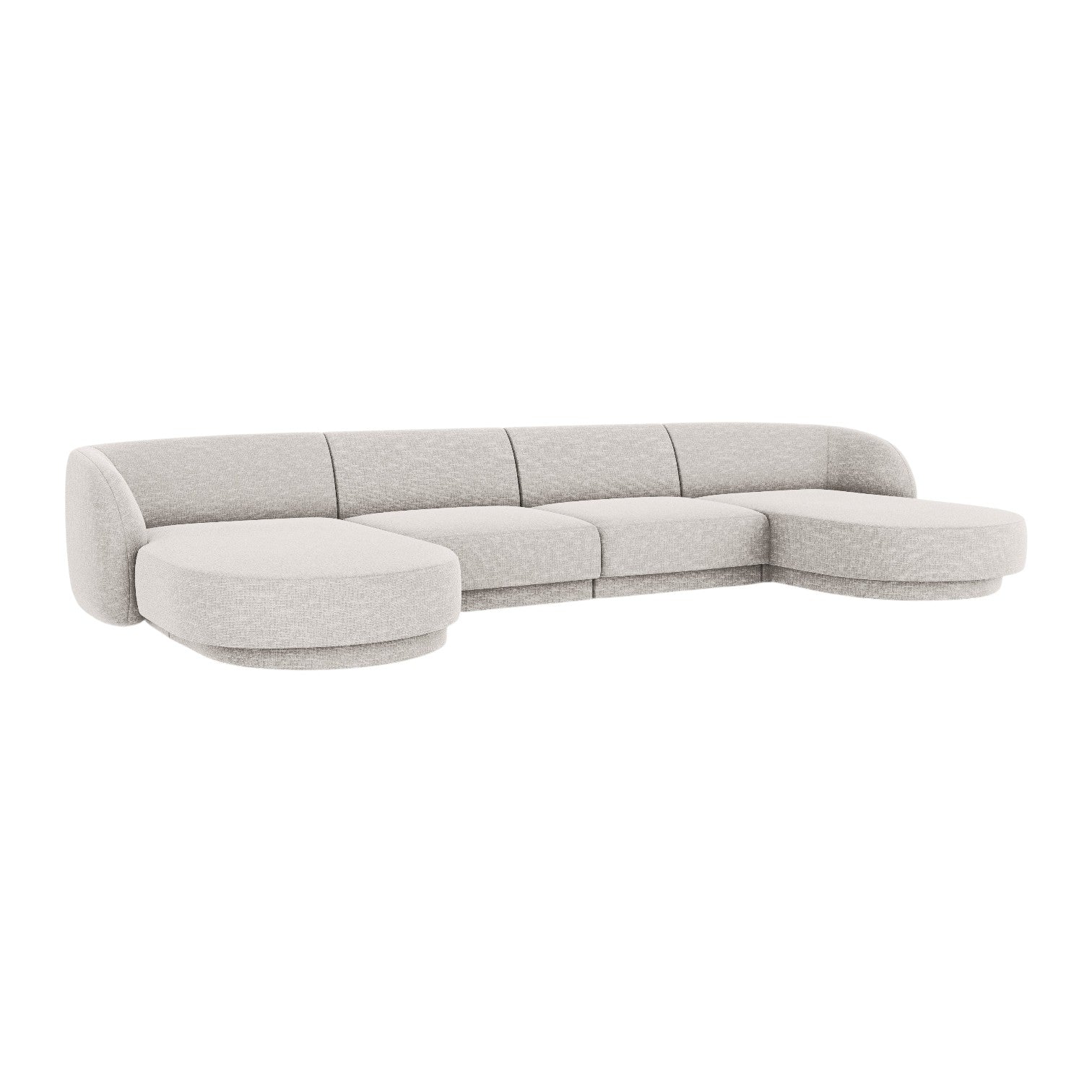 Panoramic sofa in the Miley Jasnoszary school fabric