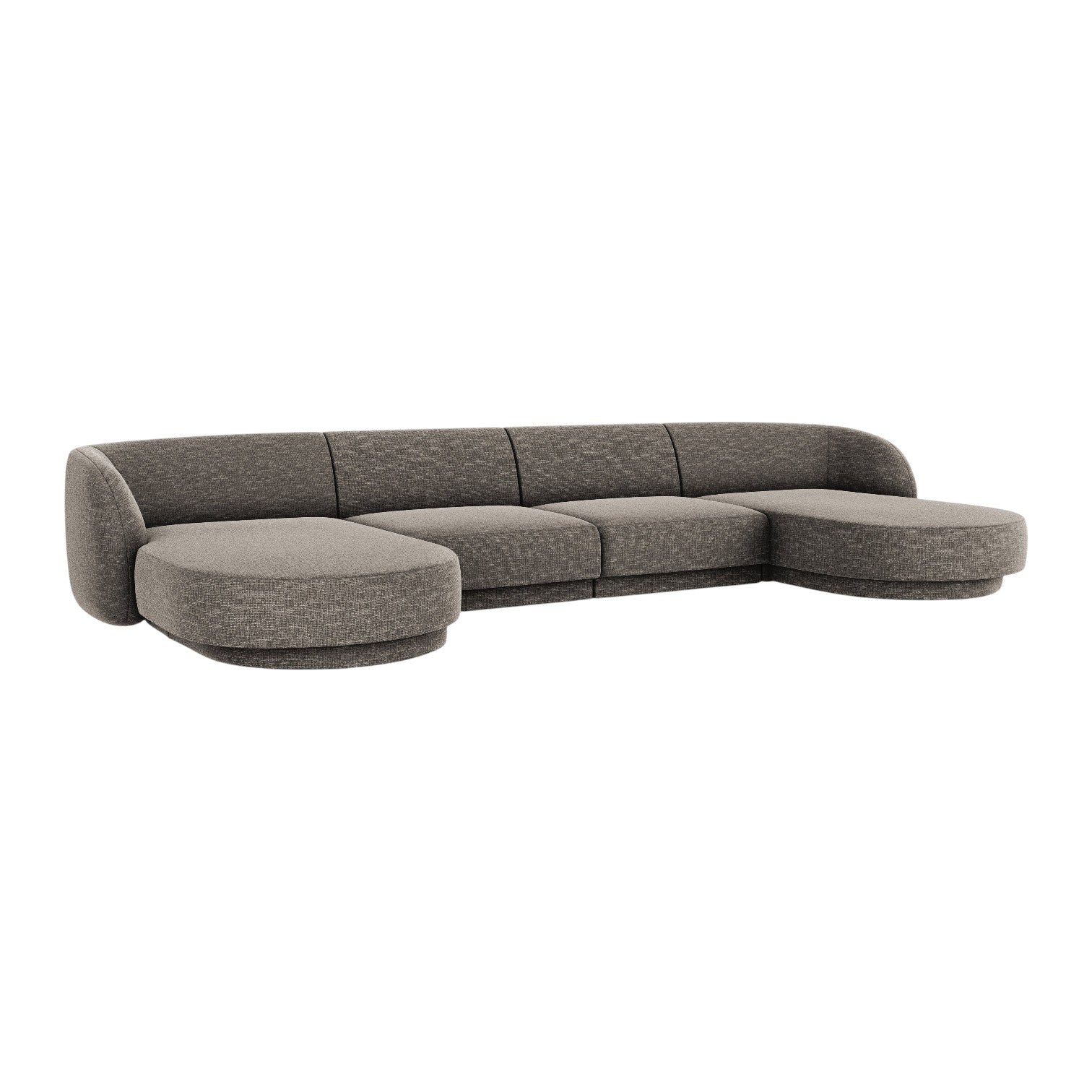 Miley gray panoramic sofa in the szenil fabric