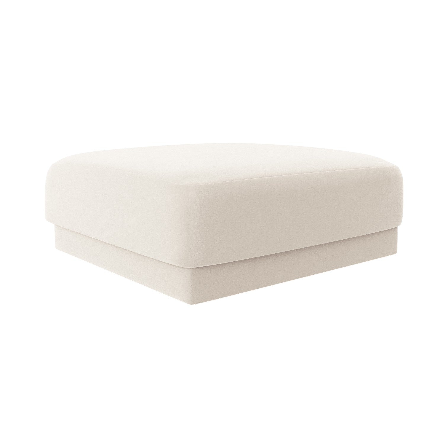 Velvet pouf miley beige