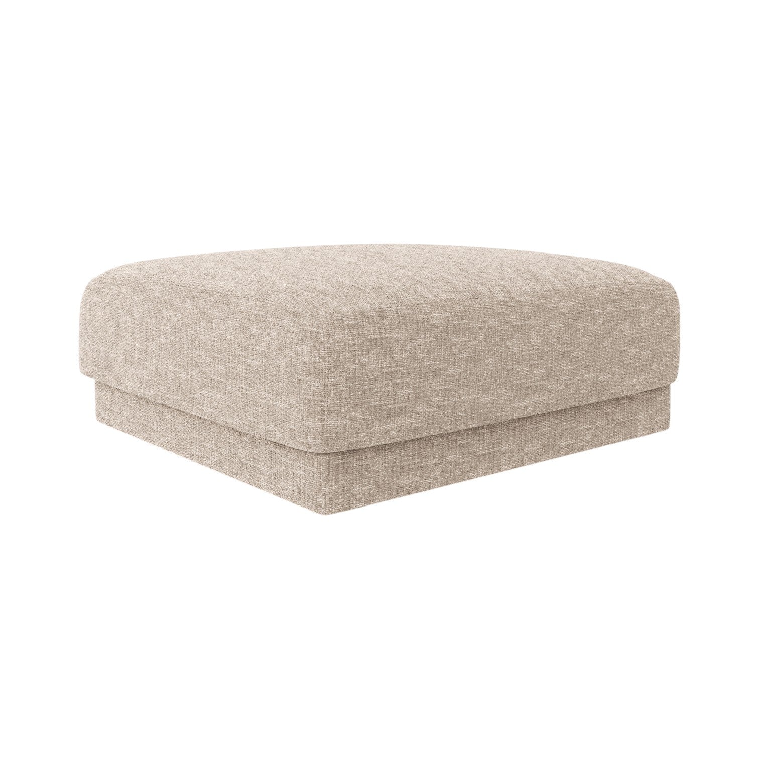 MILEY Beige Chenille Pouf