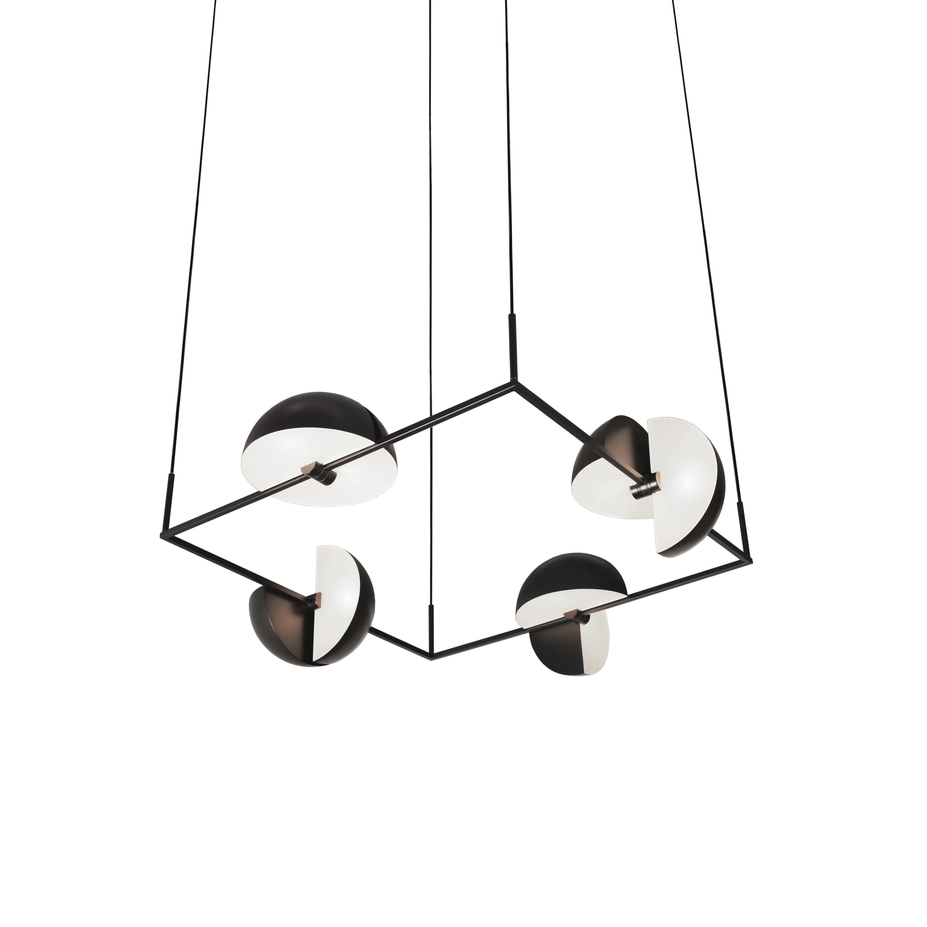 TRAPEZE QUARTETTE black pendant lamp