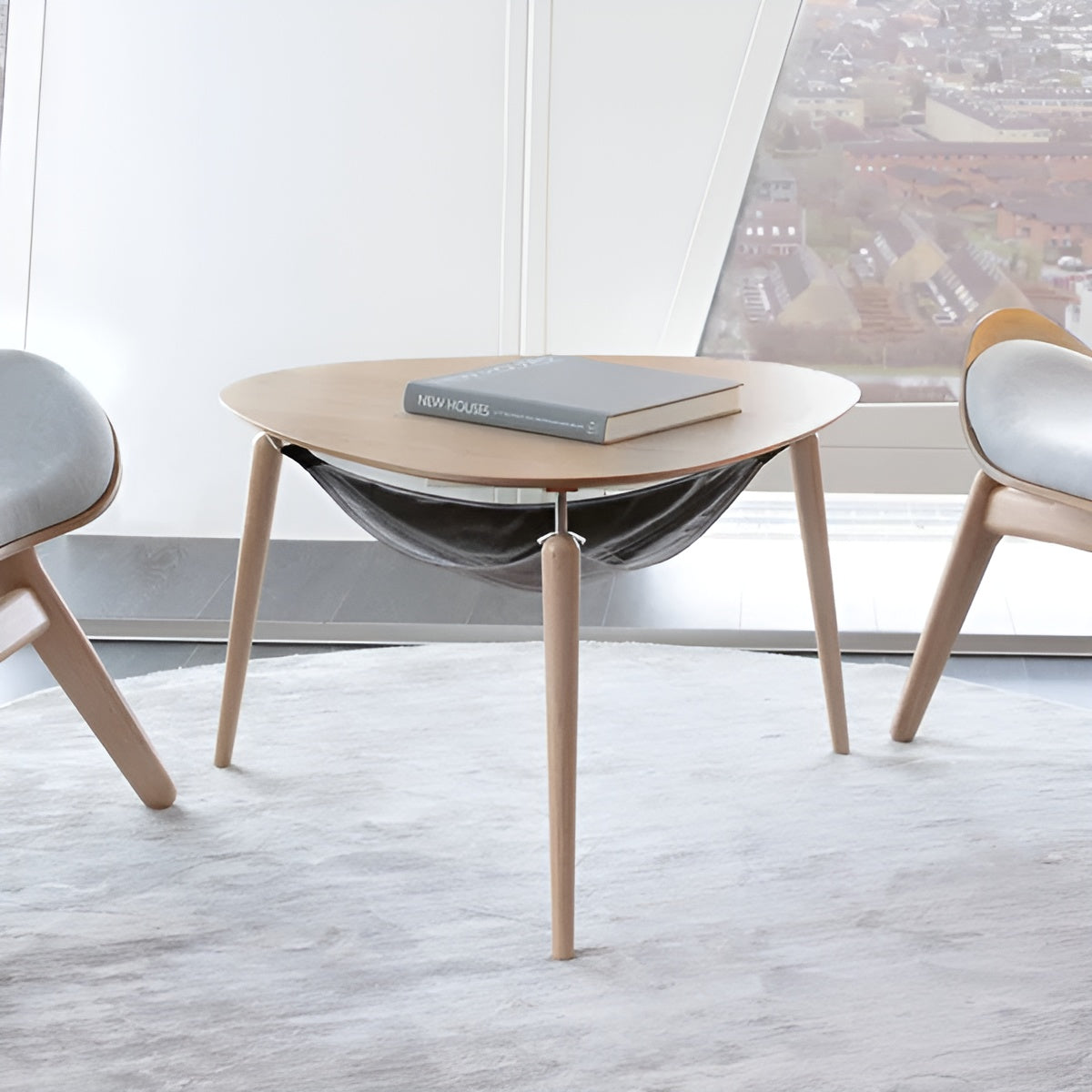 HANG OUT coffee table oak with silver supports