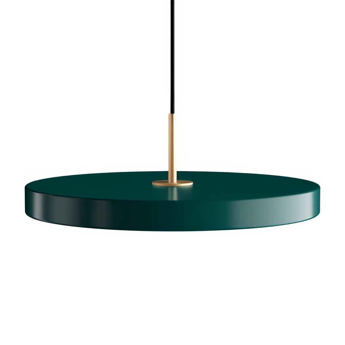 ASTERIA PLUS pendant lamp dark green with gold accent