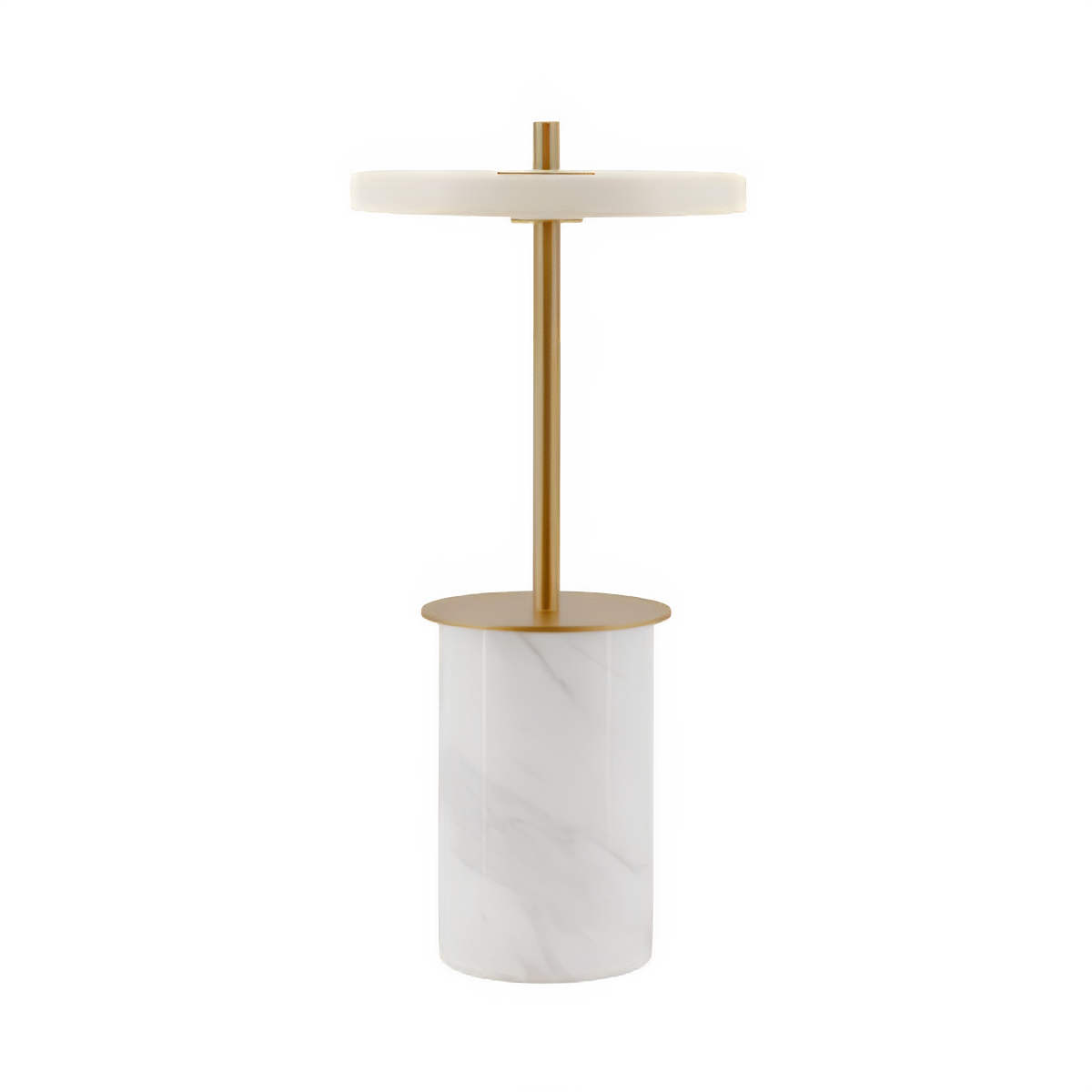 Tischlampe ASTERIA MOVE MINI weißer Marmor mit goldener Einlage