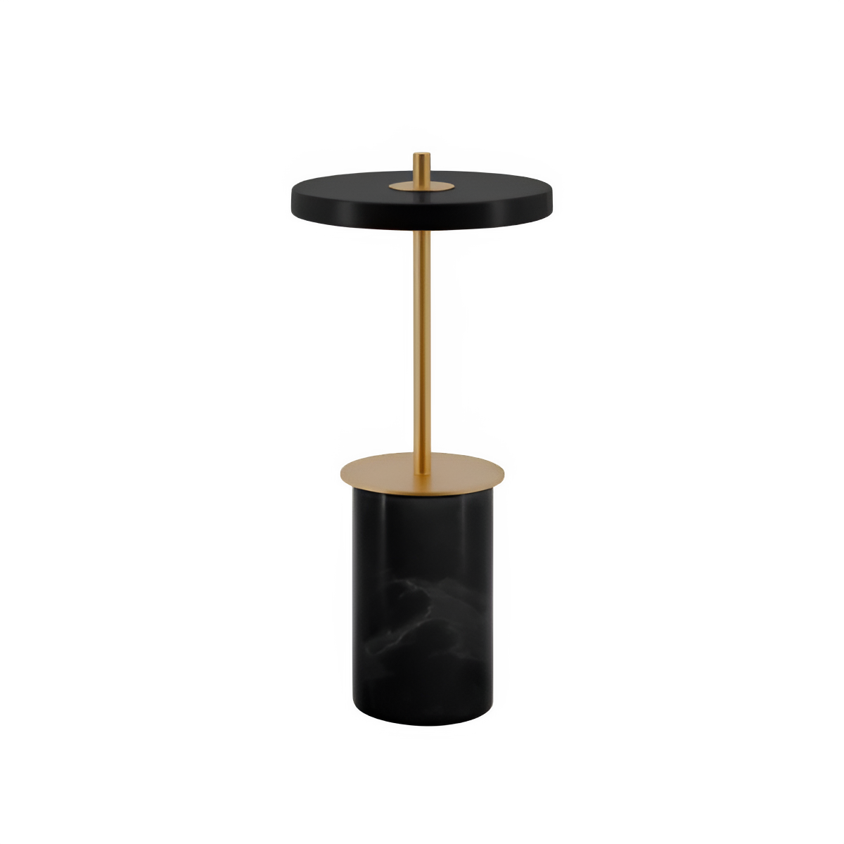 Asteria Move Mini Table Lamp Black Marble with Gold Accent