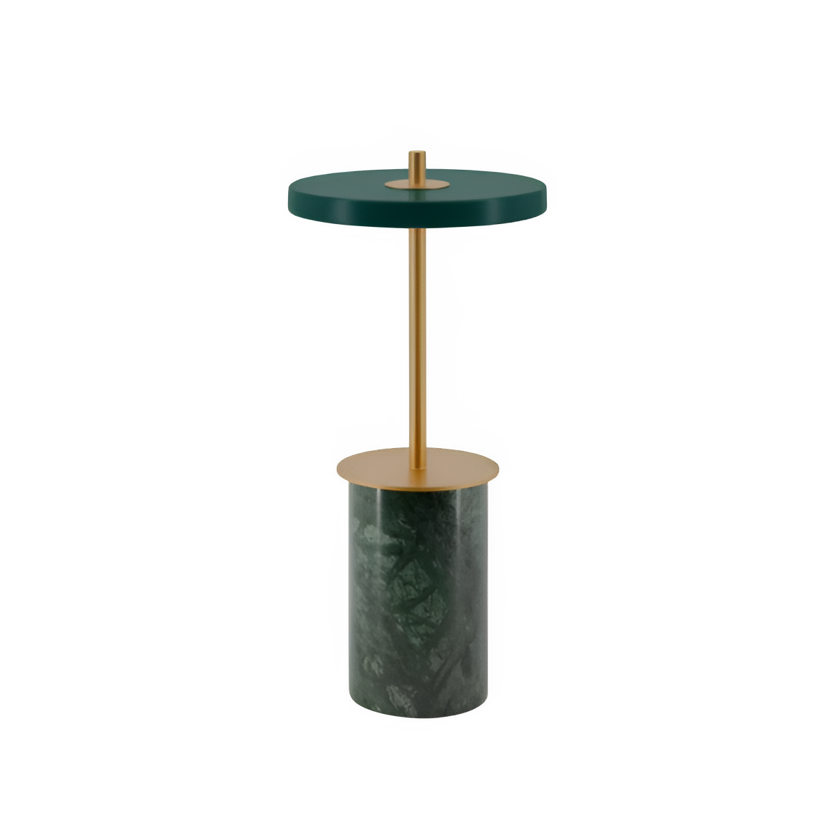Tischlampe ASTERIA MOVE MINI grüner Marmor mit goldener Einlage