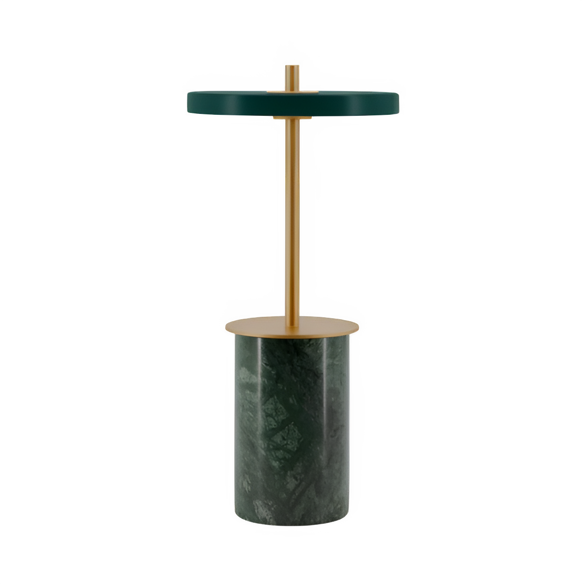 Tischlampe ASTERIA MOVE MINI grüner Marmor mit goldener Einlage