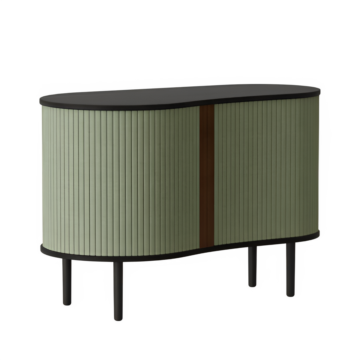 AUDACIOUS chest of drawers green with black oak