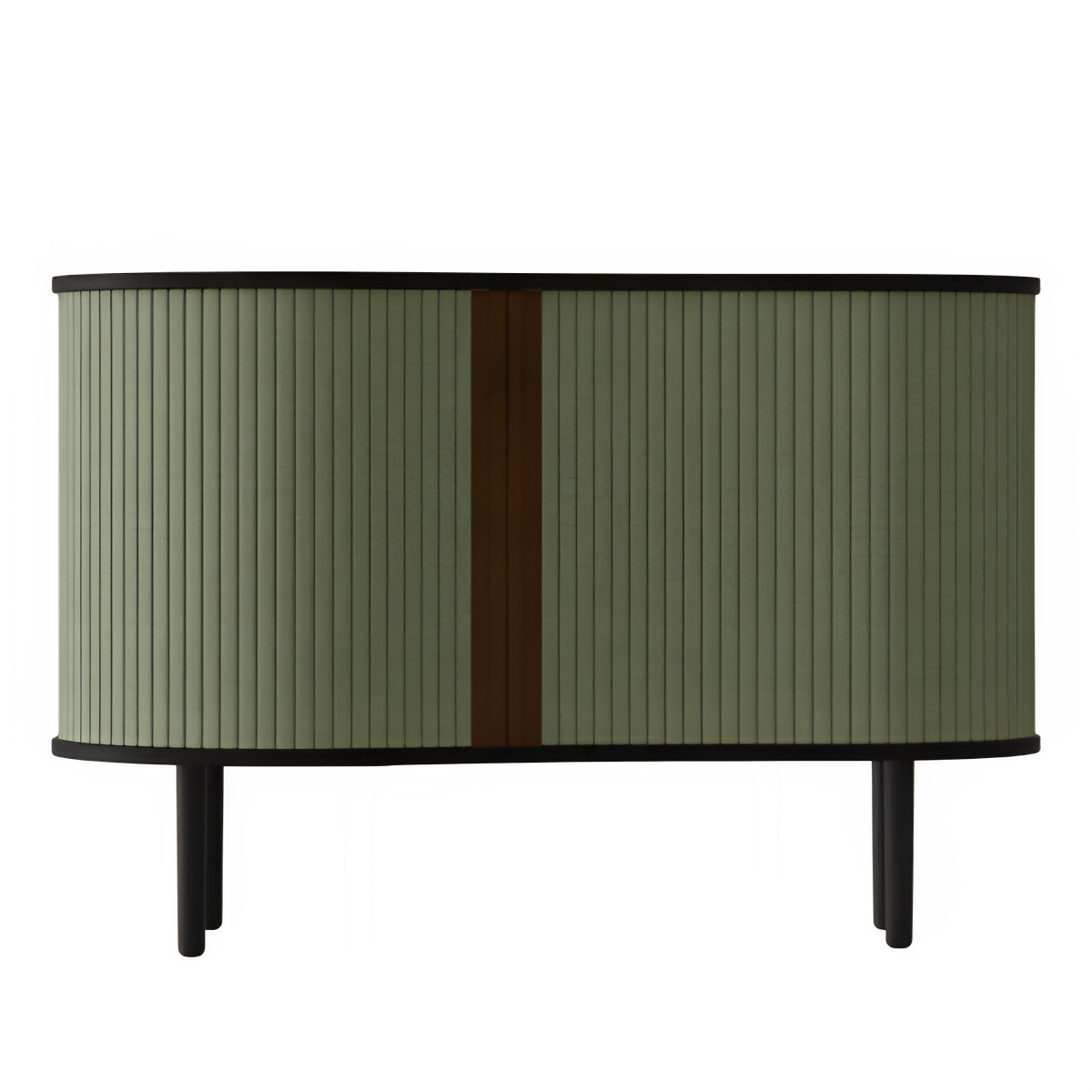 AUDACIOUS chest of drawers green with black oak
