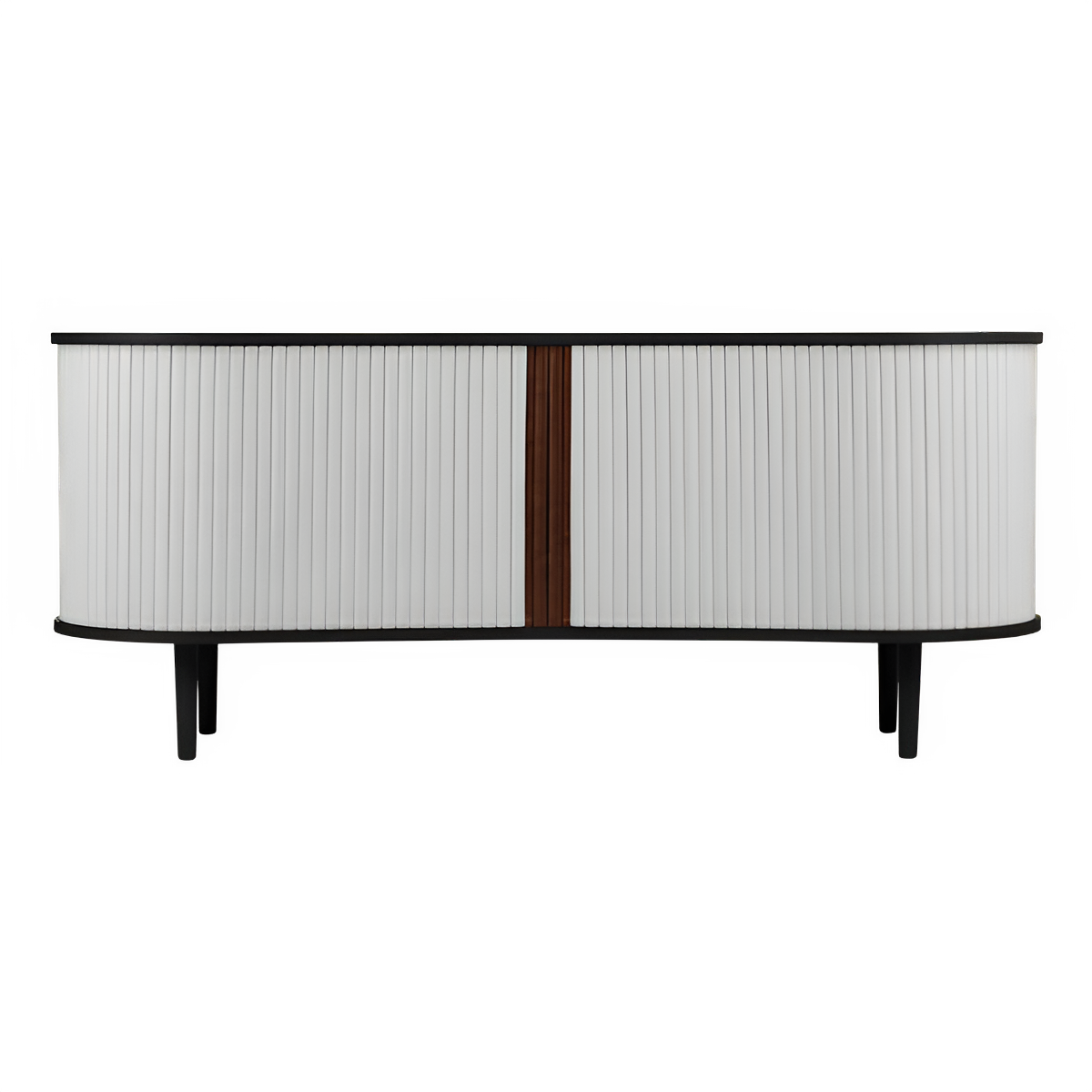 AUDACIOUS RTV Cabinet broken white with black base