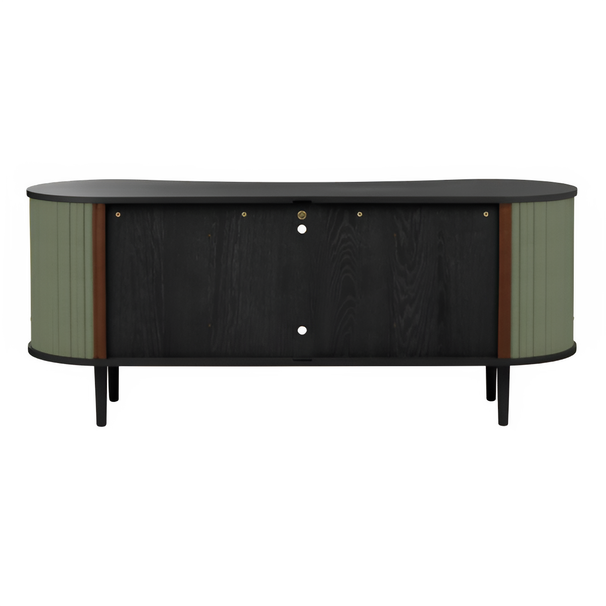 AUDACIOUS green RTV cabinet with black base