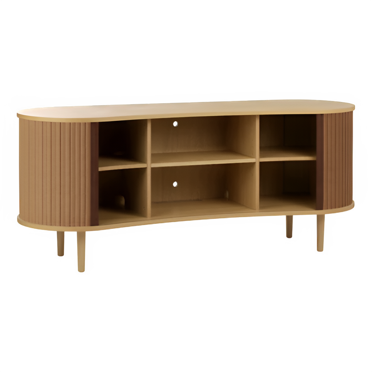 AUDACIOUS caramel RTV cabinet with oak base