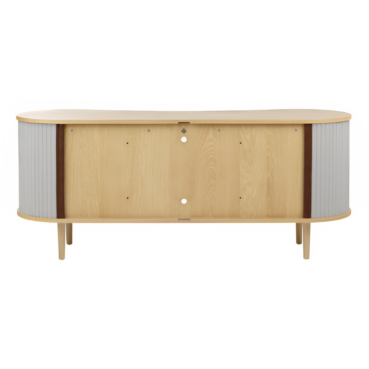 AUDACIOUS RTV Cabinet broken white with oak base